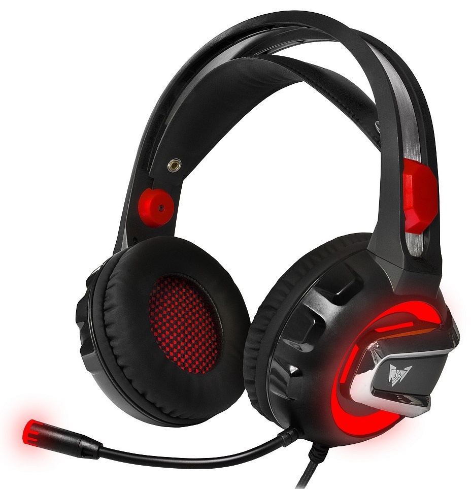 Гарнитура игровая Crown CMGH-3000 черный/красный