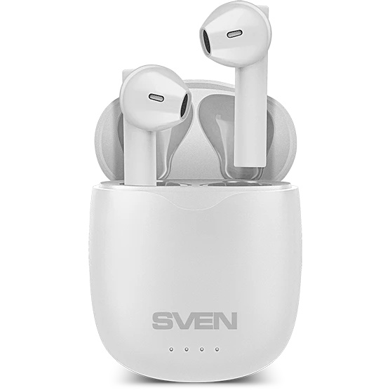 Наушники беспроводные внутриканальные с микрофоном SVEN E-727BT белый Bluetooth