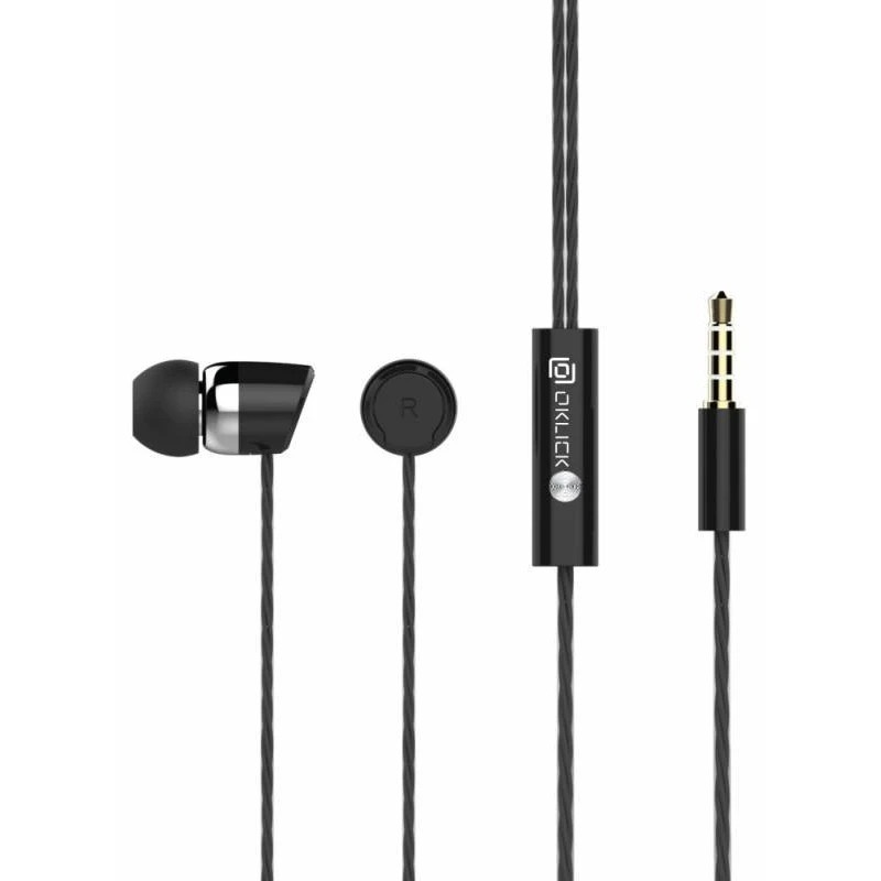 Гарнитура внутриканальные Oklick HS-S-230 1.2м черный проводные в ушной раковине (SS-E188B)