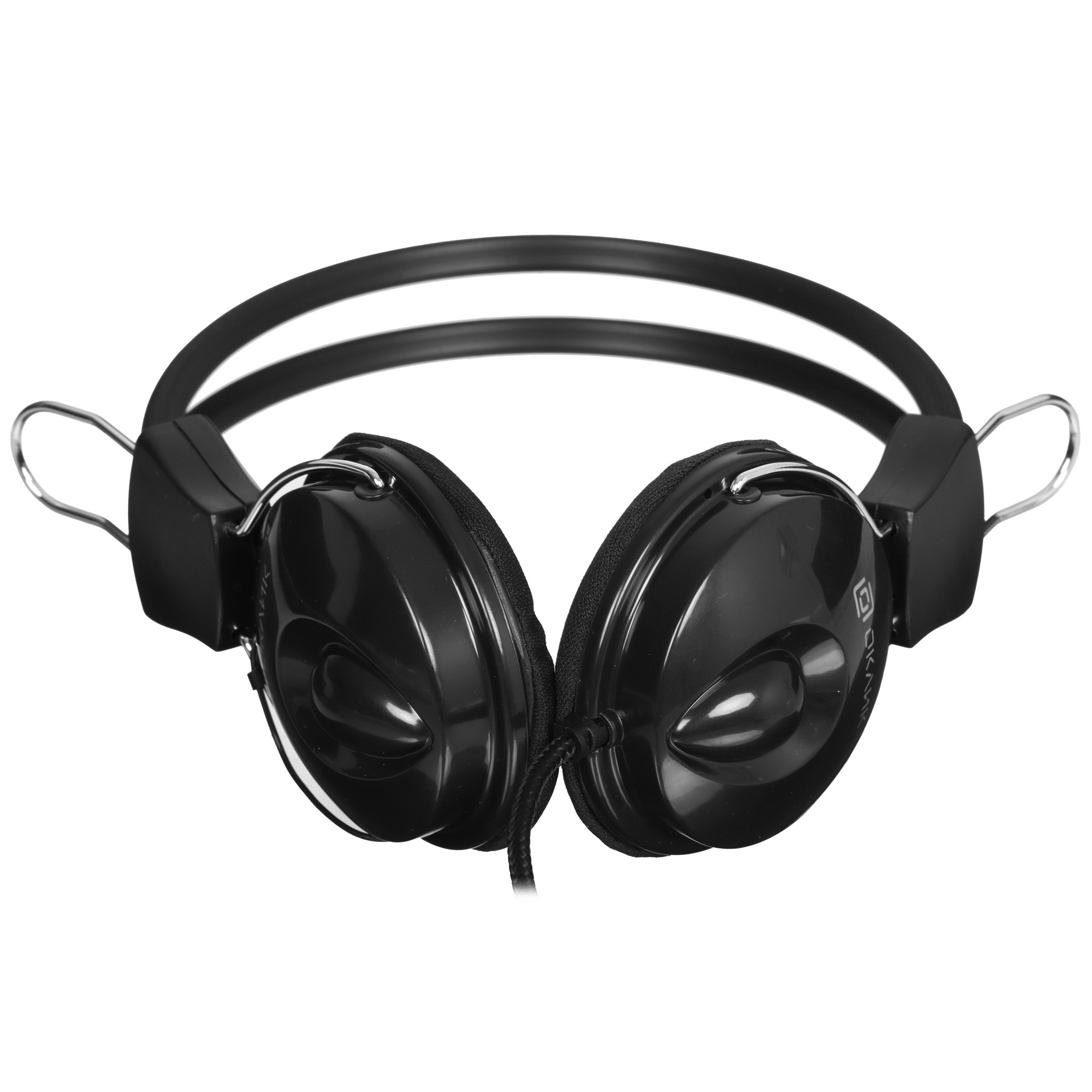 Наушники с микрофоном Оклик HS-M200 черный 1.8м накладные оголовье (1532011)