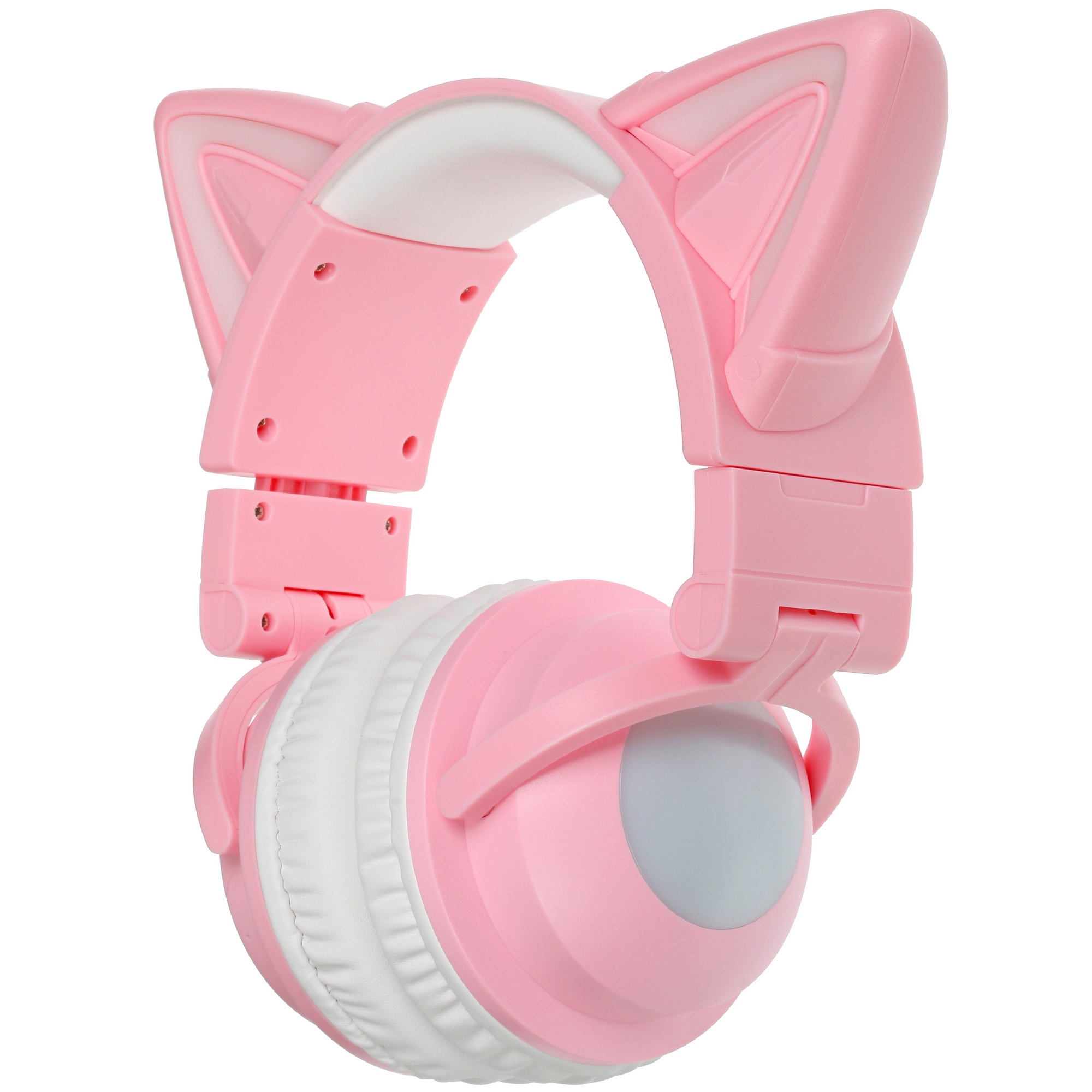 Гарнитура Party Cat mini ВТ 0051 (розово-голубые) c подсветкой накладная Bluetooth