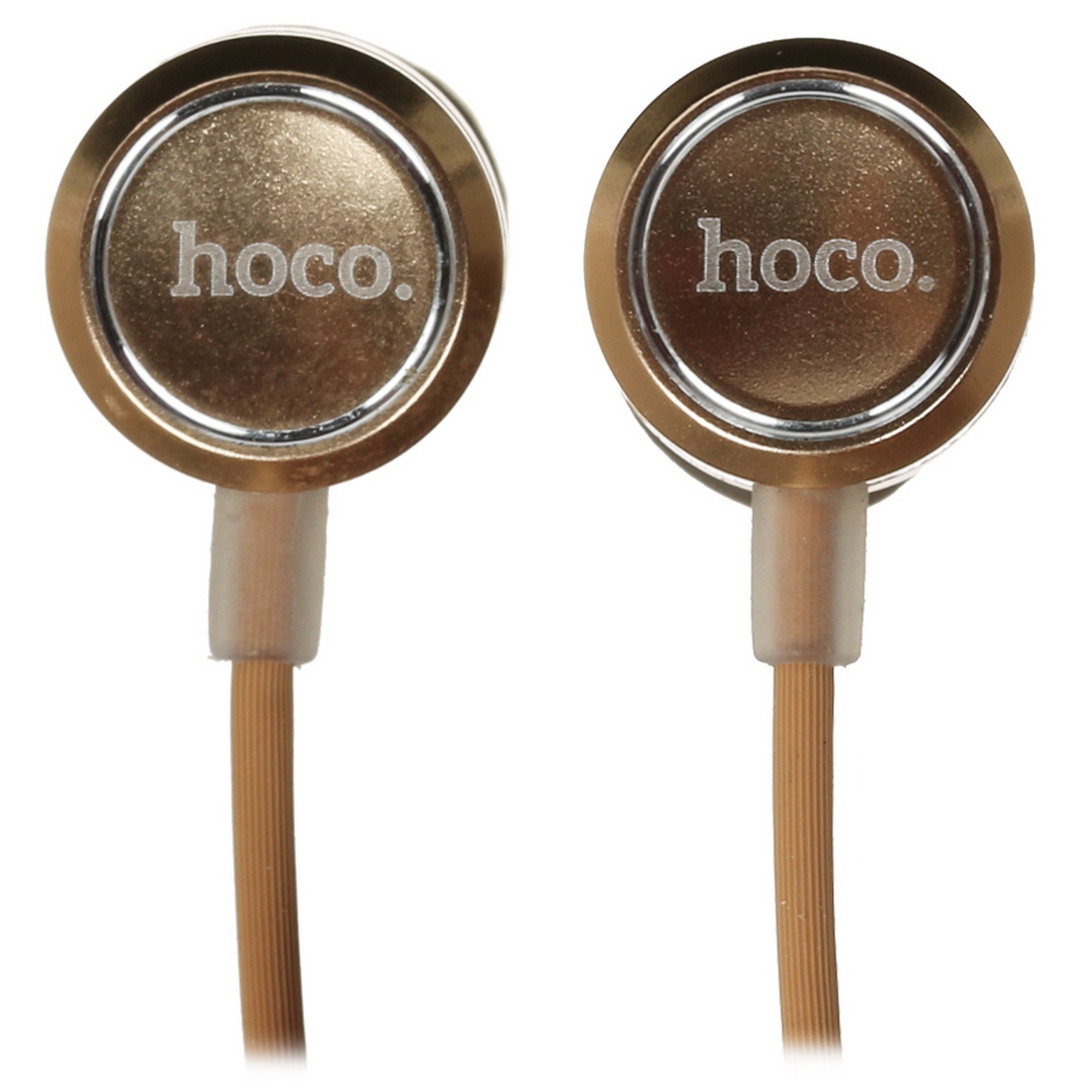Наушники проводные-вставки с микрофоном Hoco M16 золотой