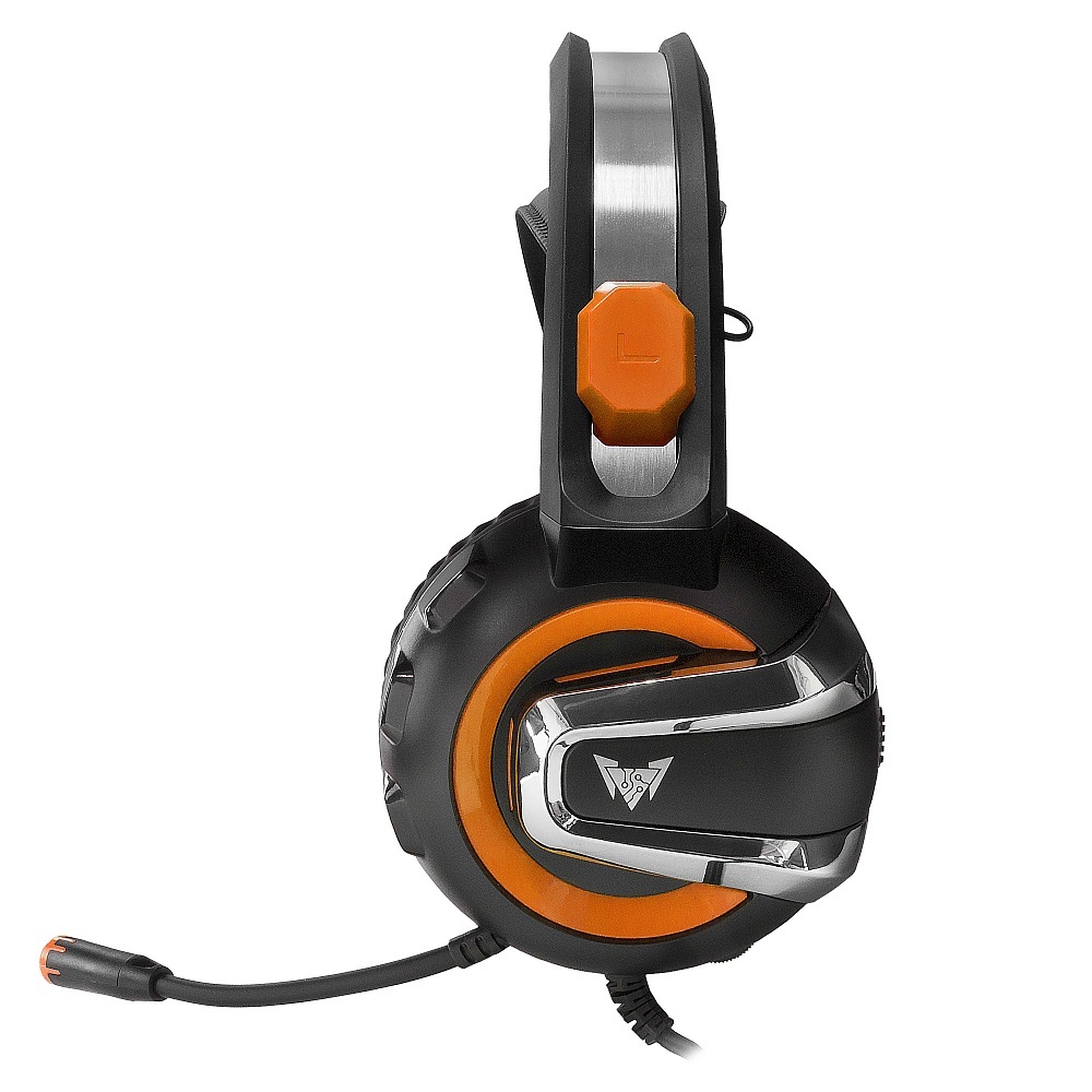 Гарнитура игровая Crown CMGH-3103 черный/оранжевый
