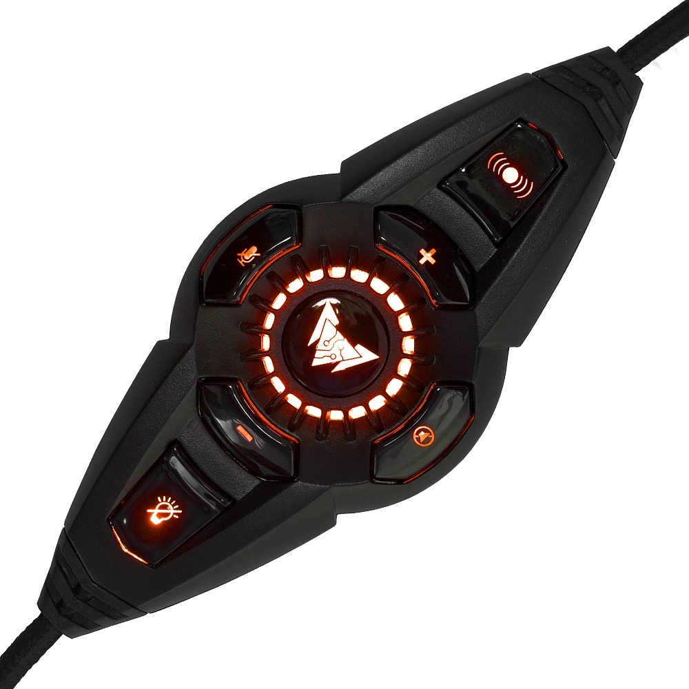 Гарнитура игровая Crown CMGH-3103 черный/оранжевый