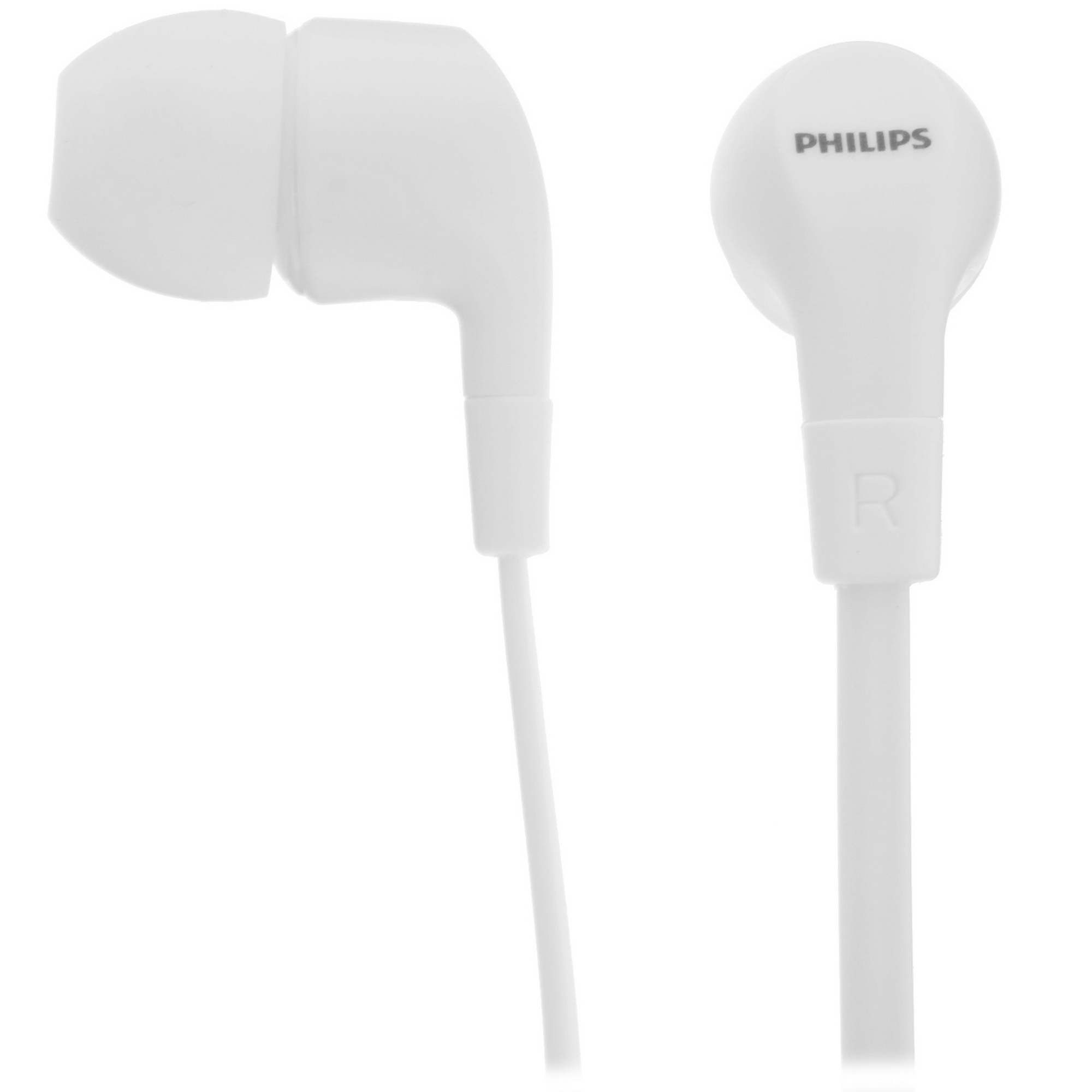 Гарнитура вкладыши Philips TAE1105WT/00 1.2м белый проводные в ушной раковине