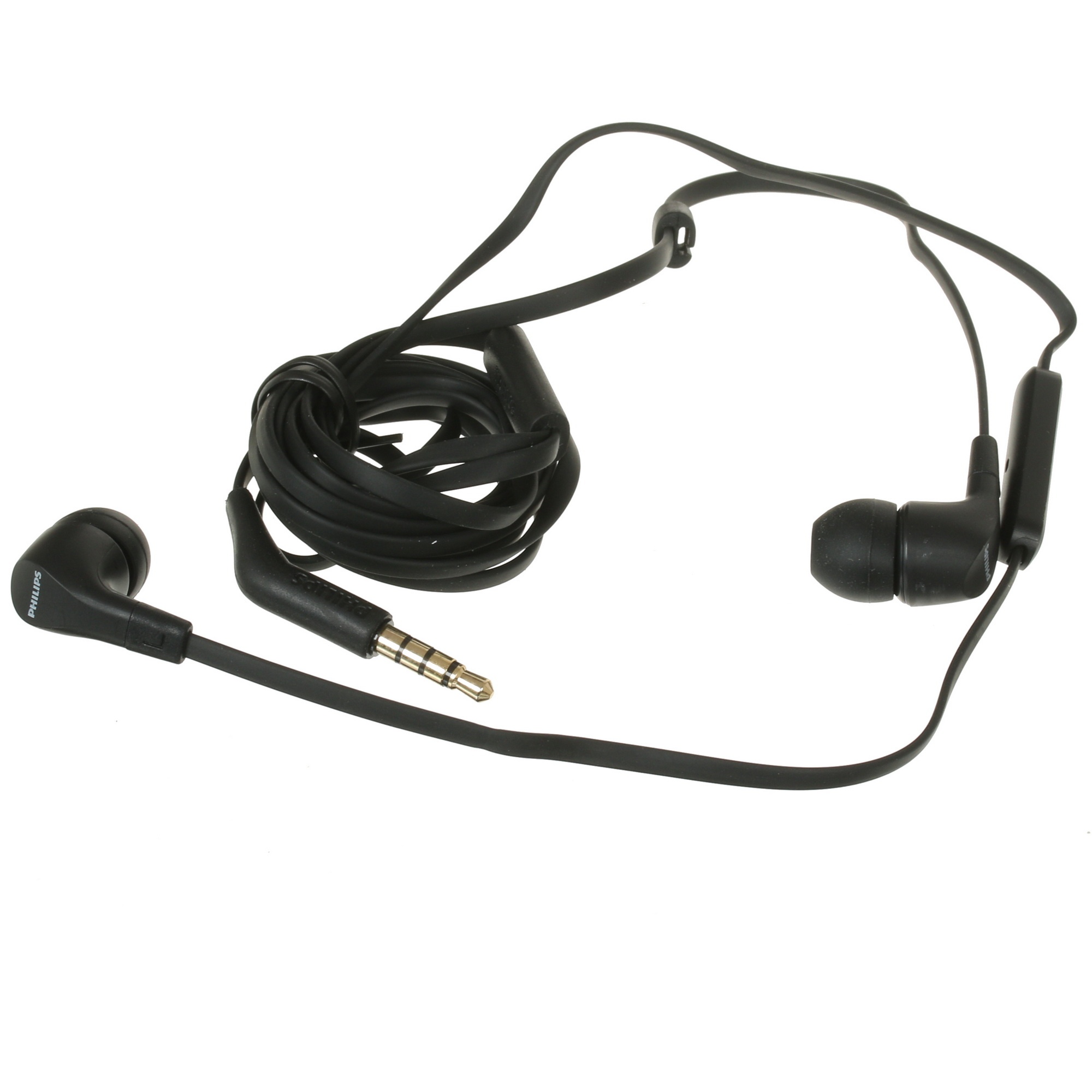 Гарнитура вкладыши Philips TAE1105BK/00 1.2м черный проводные в ушной раковине