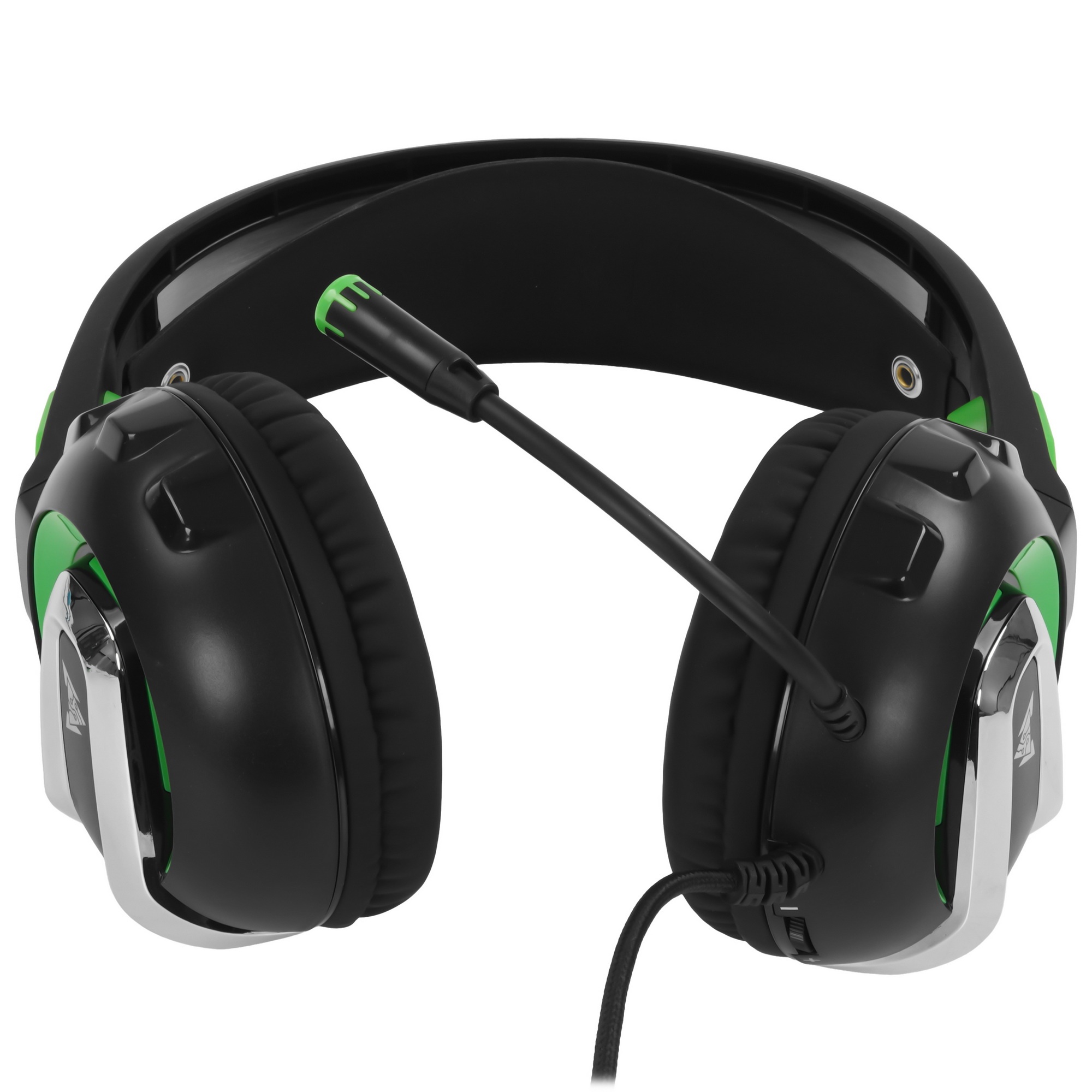 Гарнитура игровая Crown CMGH-3002 черный/зеленый