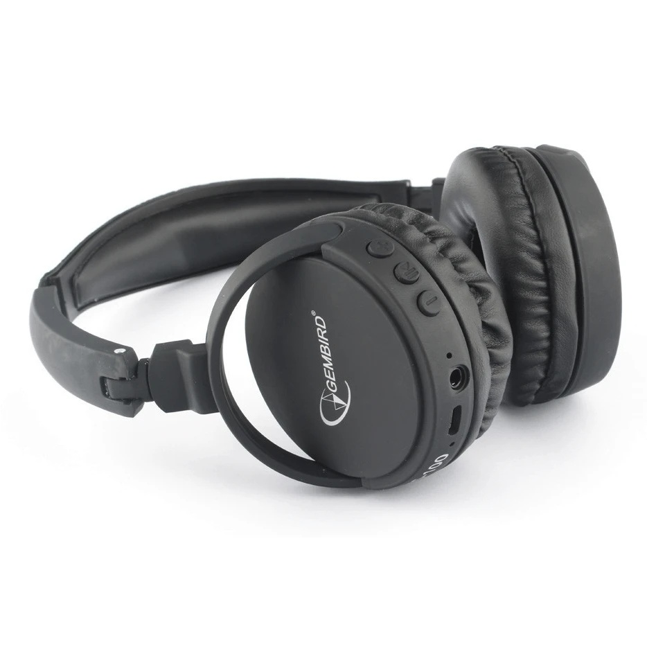 Гарнитура стерео беспров. Gembird BHS-100  черный  Bluetooth v.5.0