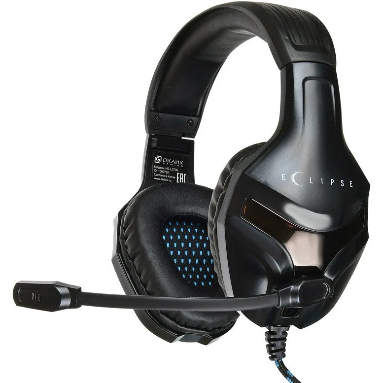 Наушники с микрофоном Oklick HS-L370G ECLIPSE черный 1.9м мониторы оголовье