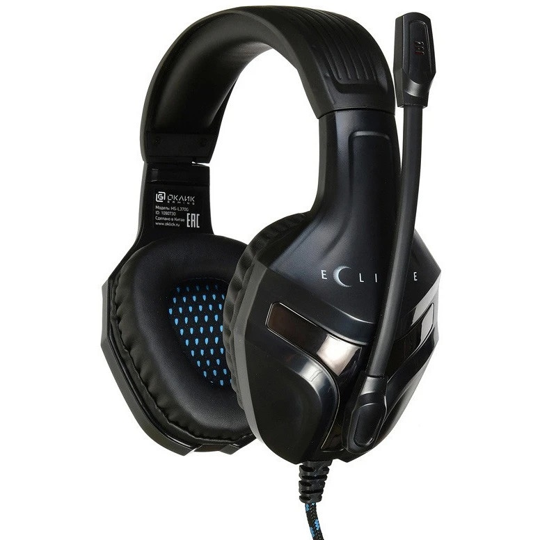 Наушники с микрофоном Oklick HS-L370G ECLIPSE черный 1.9м мониторы оголовье