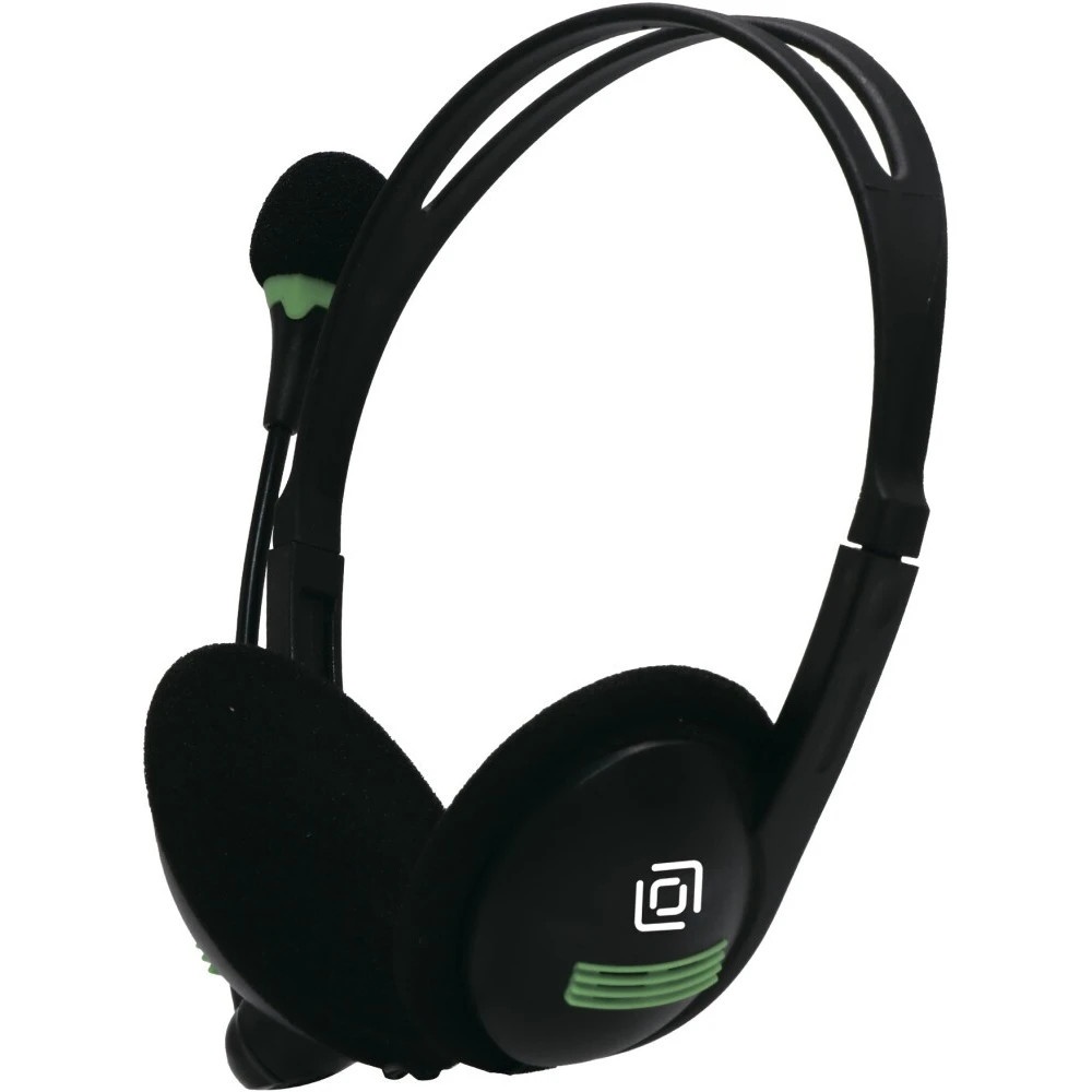 Наушники с микрофоном Оклик HS-M100 черный 1.8м накладные оголовье (1532004)