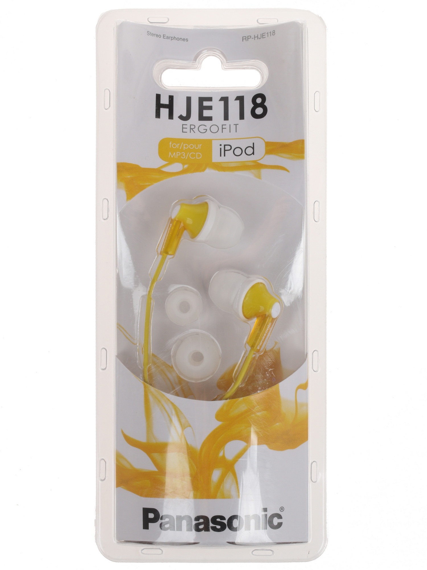 Наушники Panasonic RP-HJE118GUY желтый 1.1м