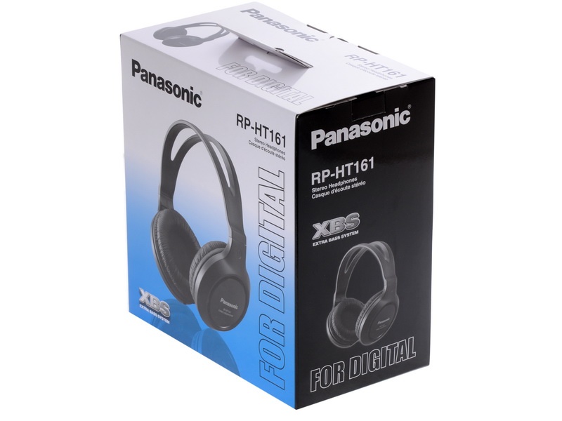 Наушники мониторные Panasonic RP-HT161E-K 2м черный проводные (оголовье)