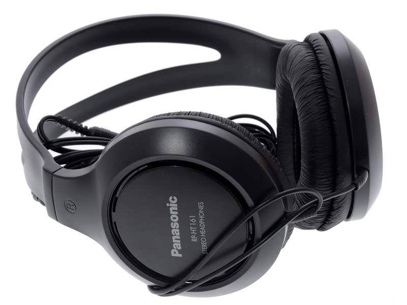 Наушники мониторные Panasonic RP-HT161E-K 2м черный проводные (оголовье)