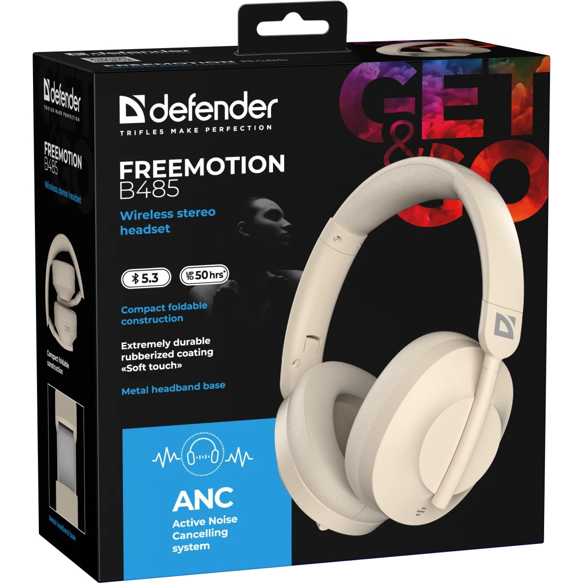 Беспроводная гарнитура DEFENDER (63486) FreeMotion B485 бежевый