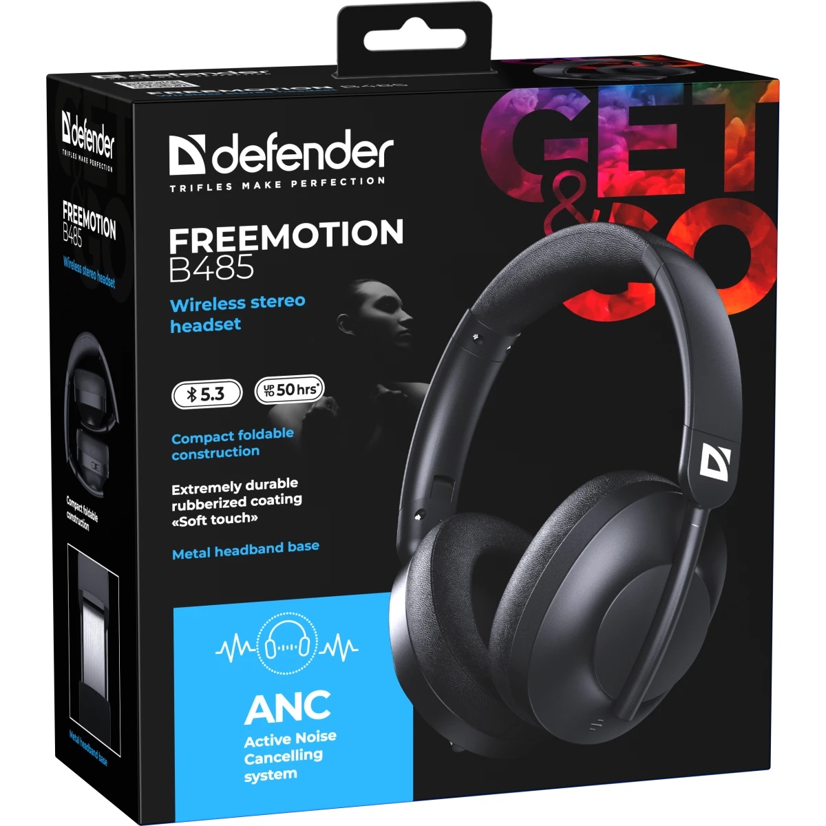 Беспроводная гарнитура DEFENDER (63485) FreeMotion B485 черный