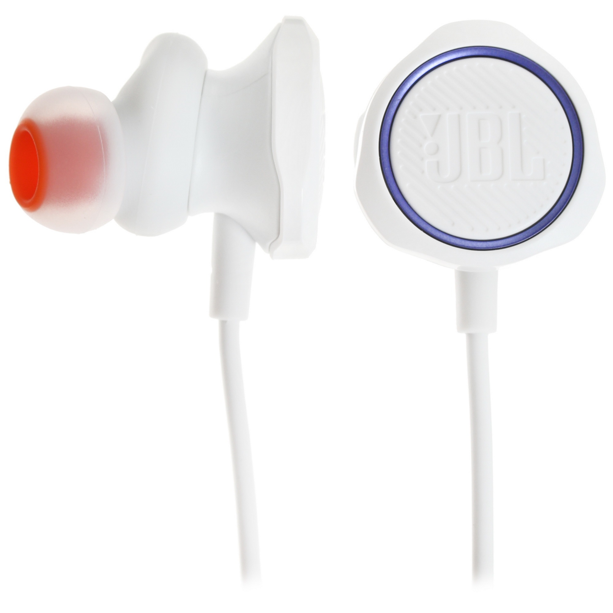 Наушники JBL Quantum 50  (накладные), белый Сопротивление 16 Ом, силиконовые вкладыши трех размеров,