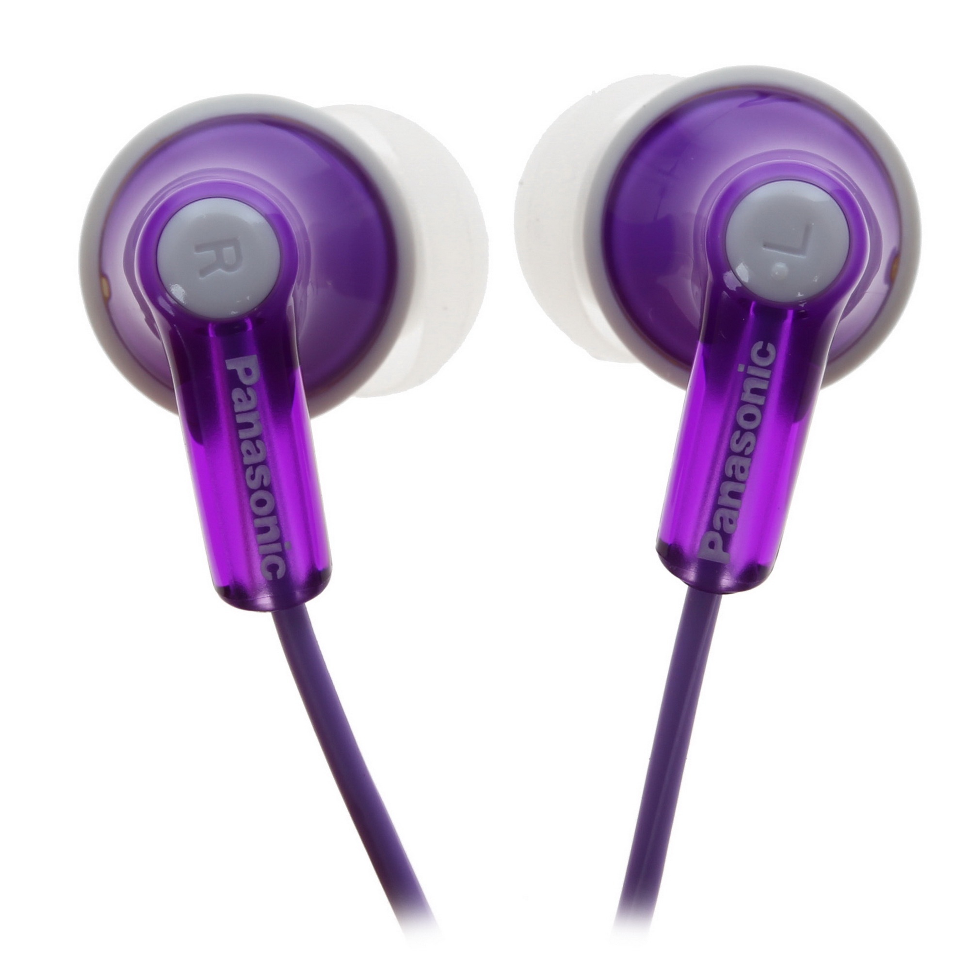 Наушники вкладыши Panasonic RP-HJE118GUV 1.1м белый/фиолетовый проводные (в ушной раковине)