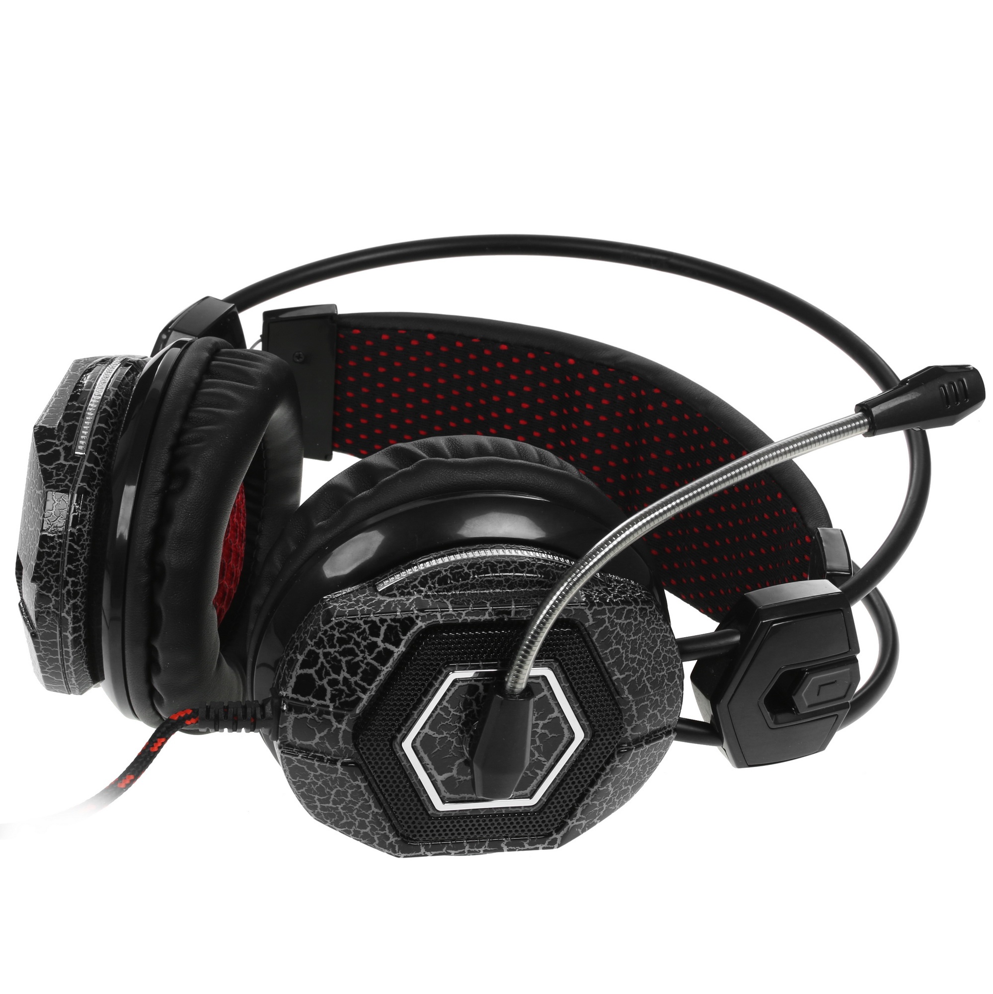 Наушники с микрофоном Oklick HS-L500G черный 2.2м мониторы оголовье