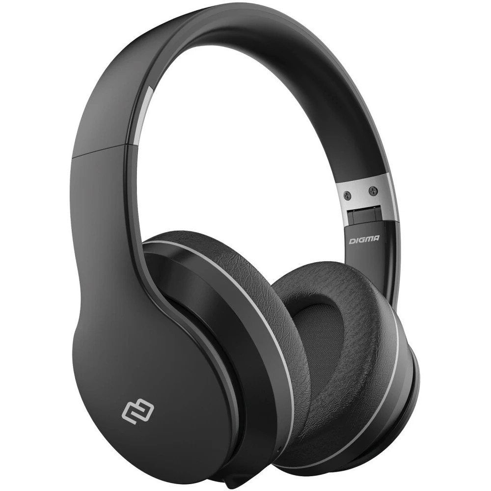 Гарнитура накладные Digma BT-19 ANC черный беспроводные bluetooth оголовье