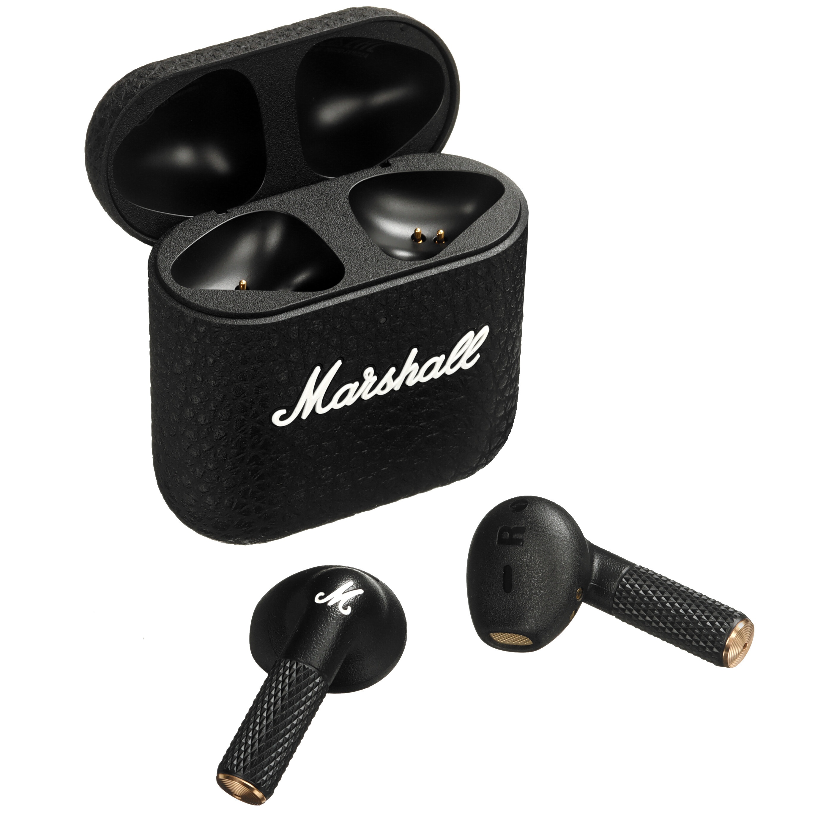 Гарнитура вкладыши Marshall Minor IV черный/золотистый беспроводные bluetooth в ушной раковине (MINO