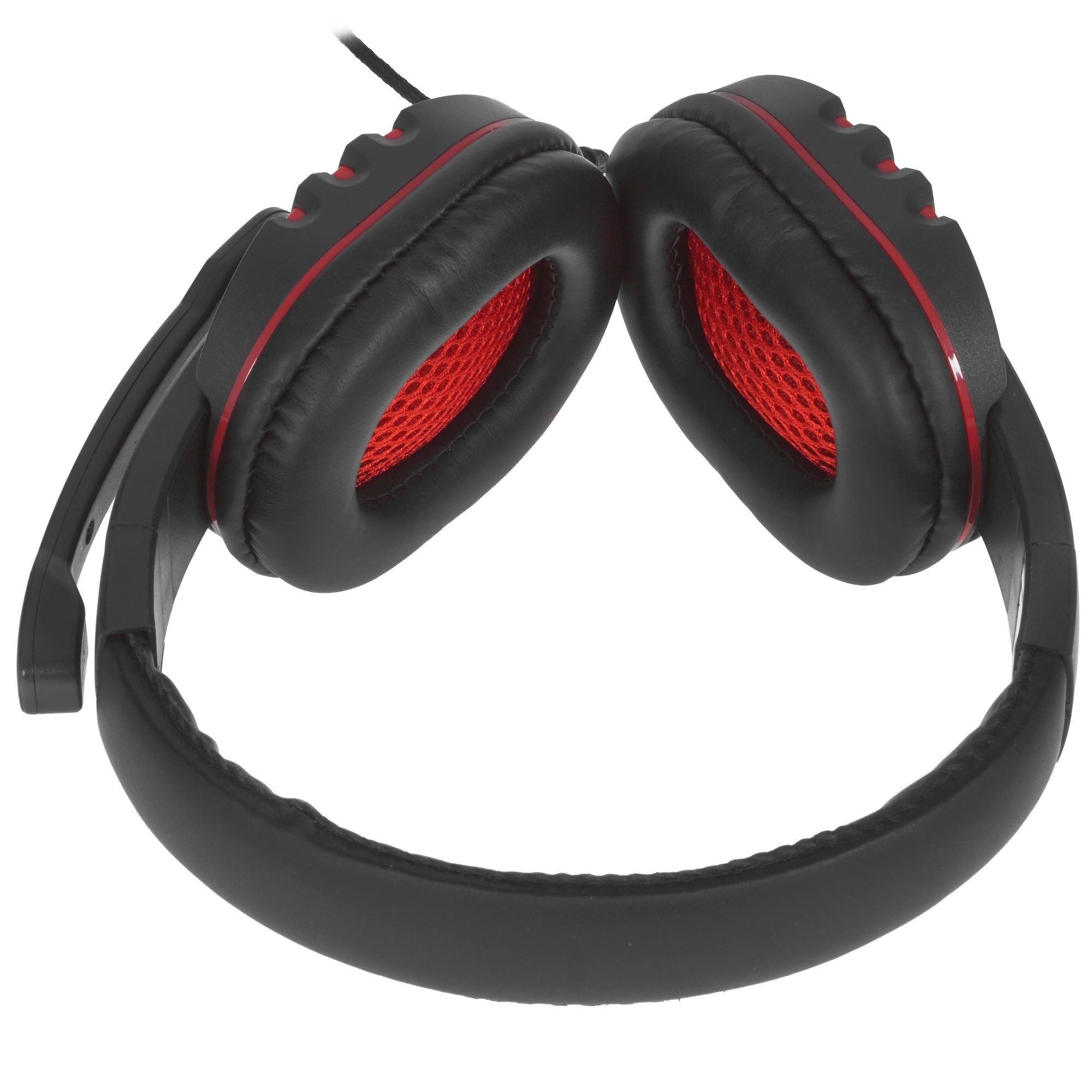 Гарнитура Oklick HS-L380G черный/красный 1.8м мониторы оголовье (JD-032)