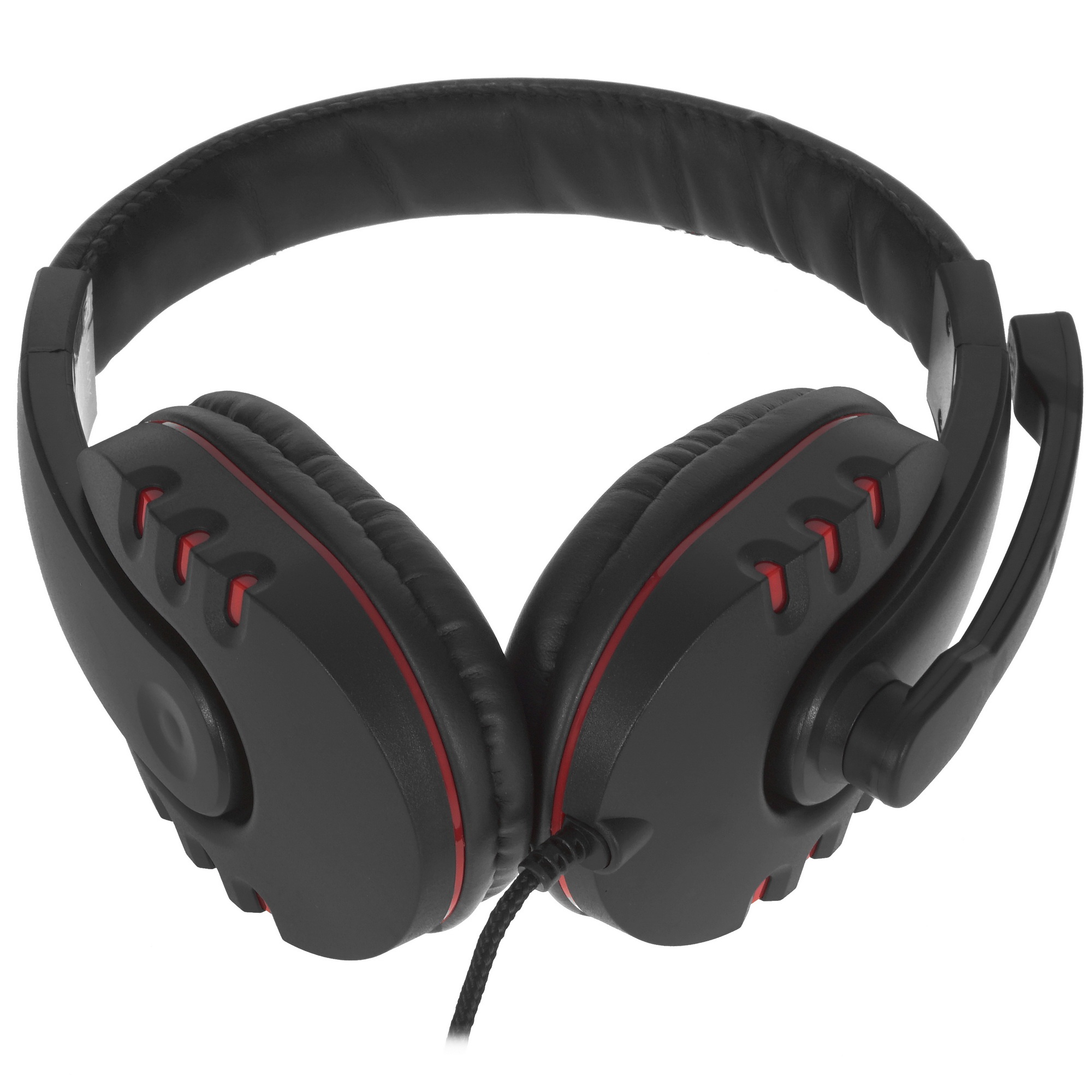 Гарнитура Oklick HS-L380G черный/красный 1.8м мониторы оголовье (JD-032)