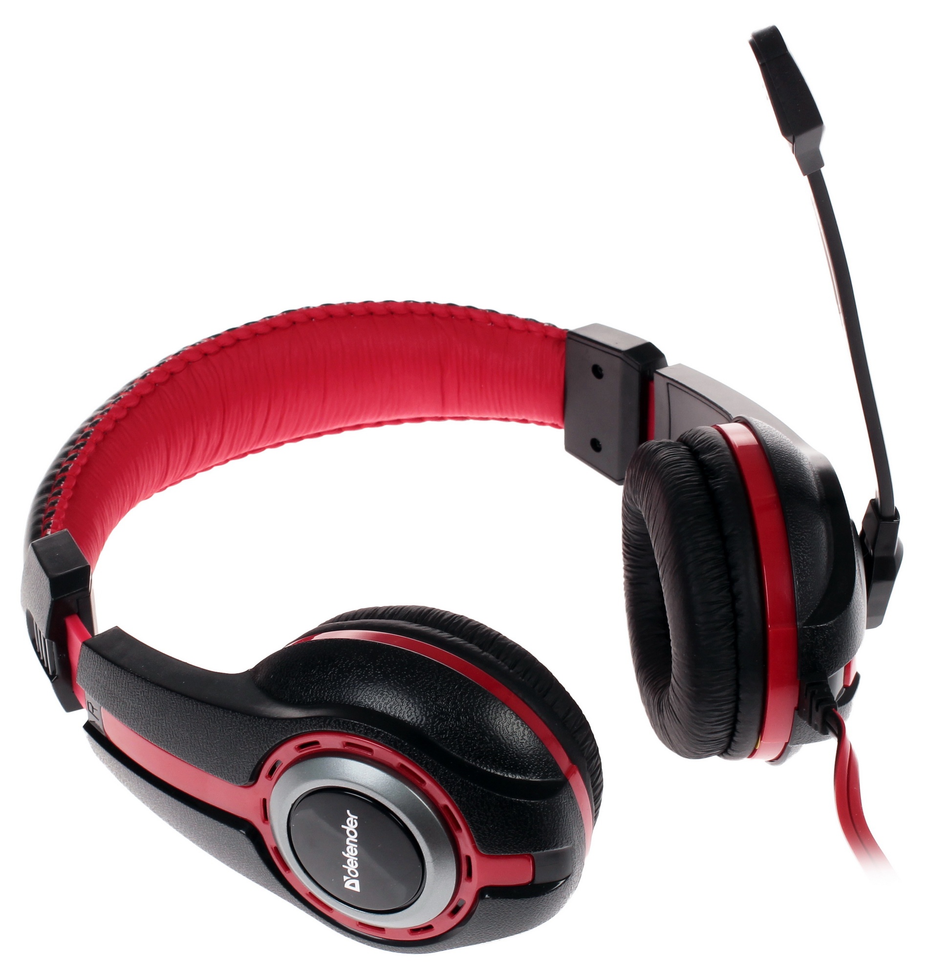 Наушники DEFENDER Warhead G-185 черный + красный, кабель 2 м