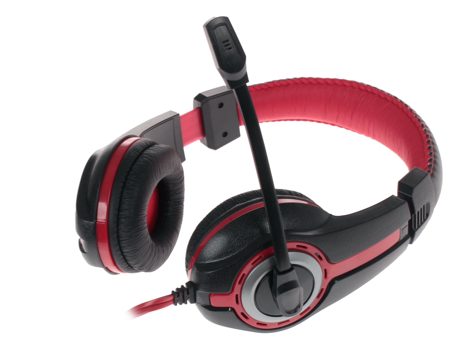 Наушники DEFENDER Warhead G-185 черный + красный, кабель 2 м