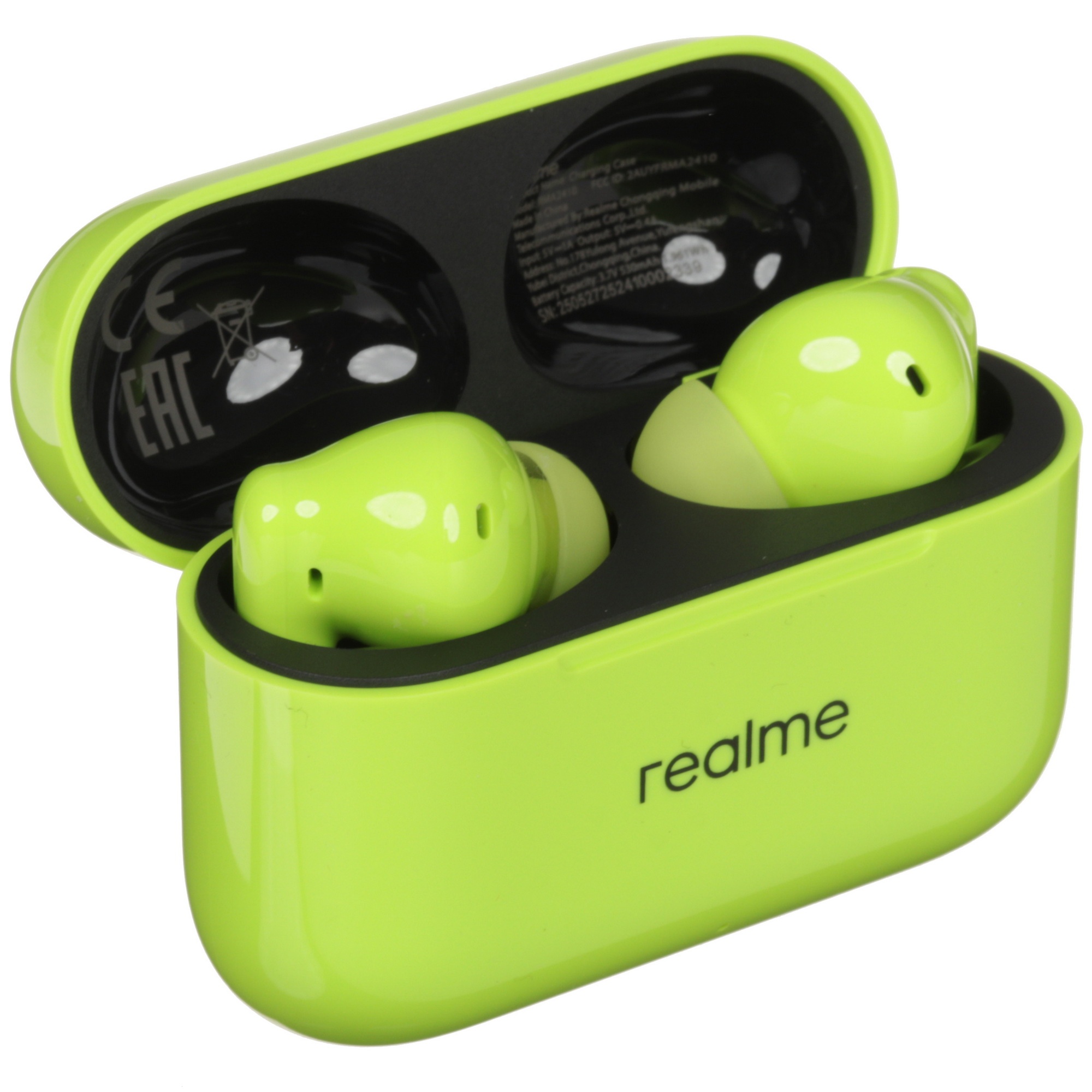Гарнитура внутриканальные Realme Buds T200 зеленый беспроводные bluetooth в ушной раковине (69417644