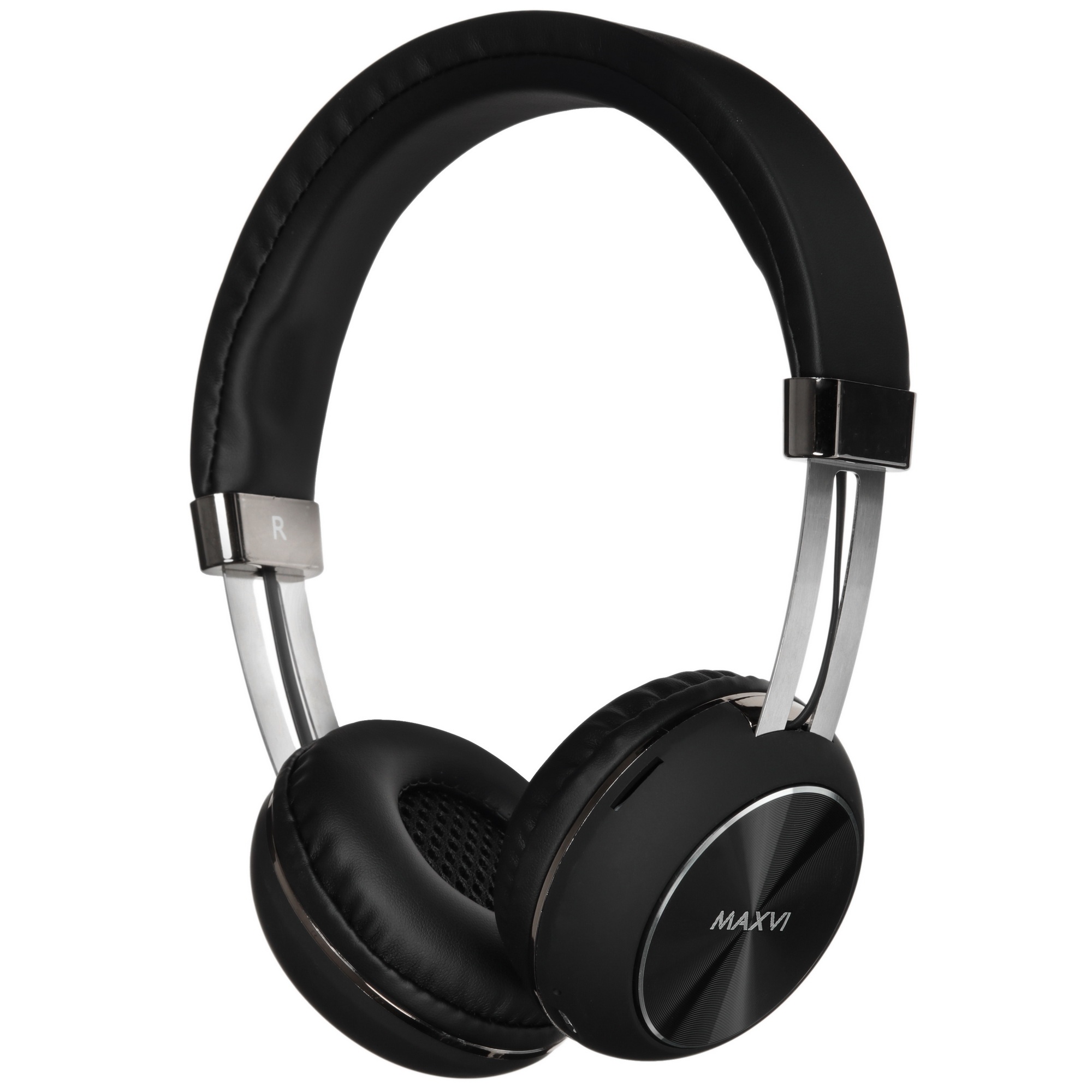 Беспроводные полноразмерные наушники Maxvi MHF-201BT черные, Bluetooth 5.3\FM\MP3\300мАч\микрофон