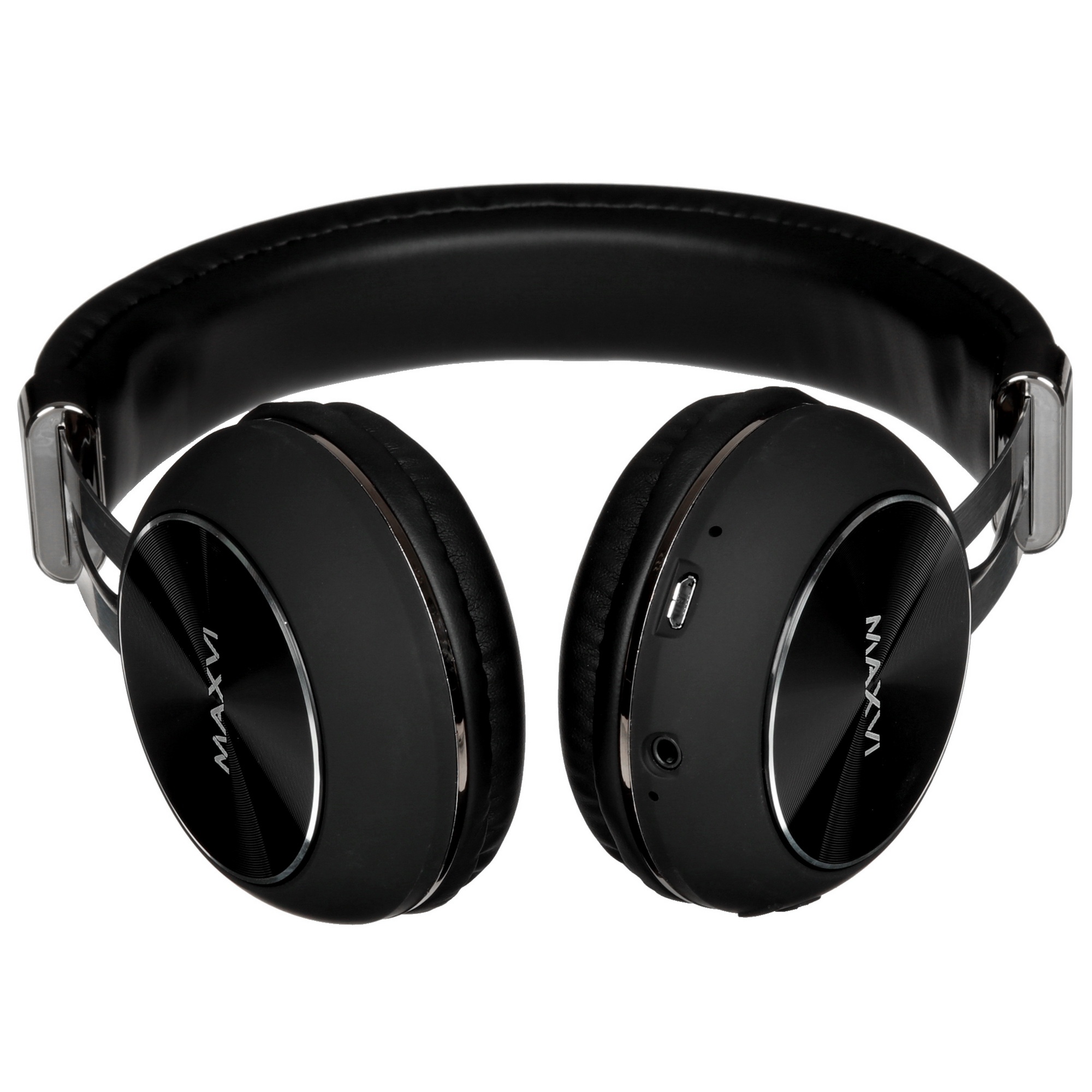 Беспроводные полноразмерные наушники Maxvi MHF-201BT черные, Bluetooth 5.3\FM\MP3\300мАч\микрофон