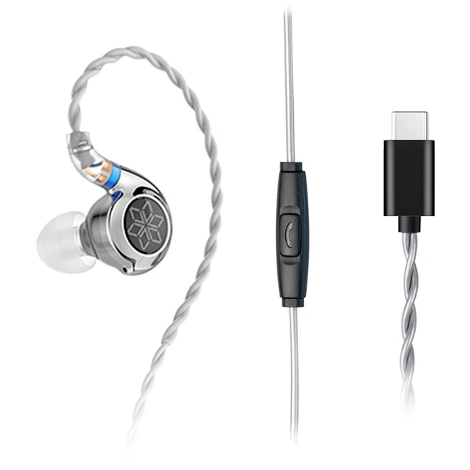 Гарнитура внутриканальная Fiio D11 Type C 1.2м серебристый проводные в ушной раковине (80004026)