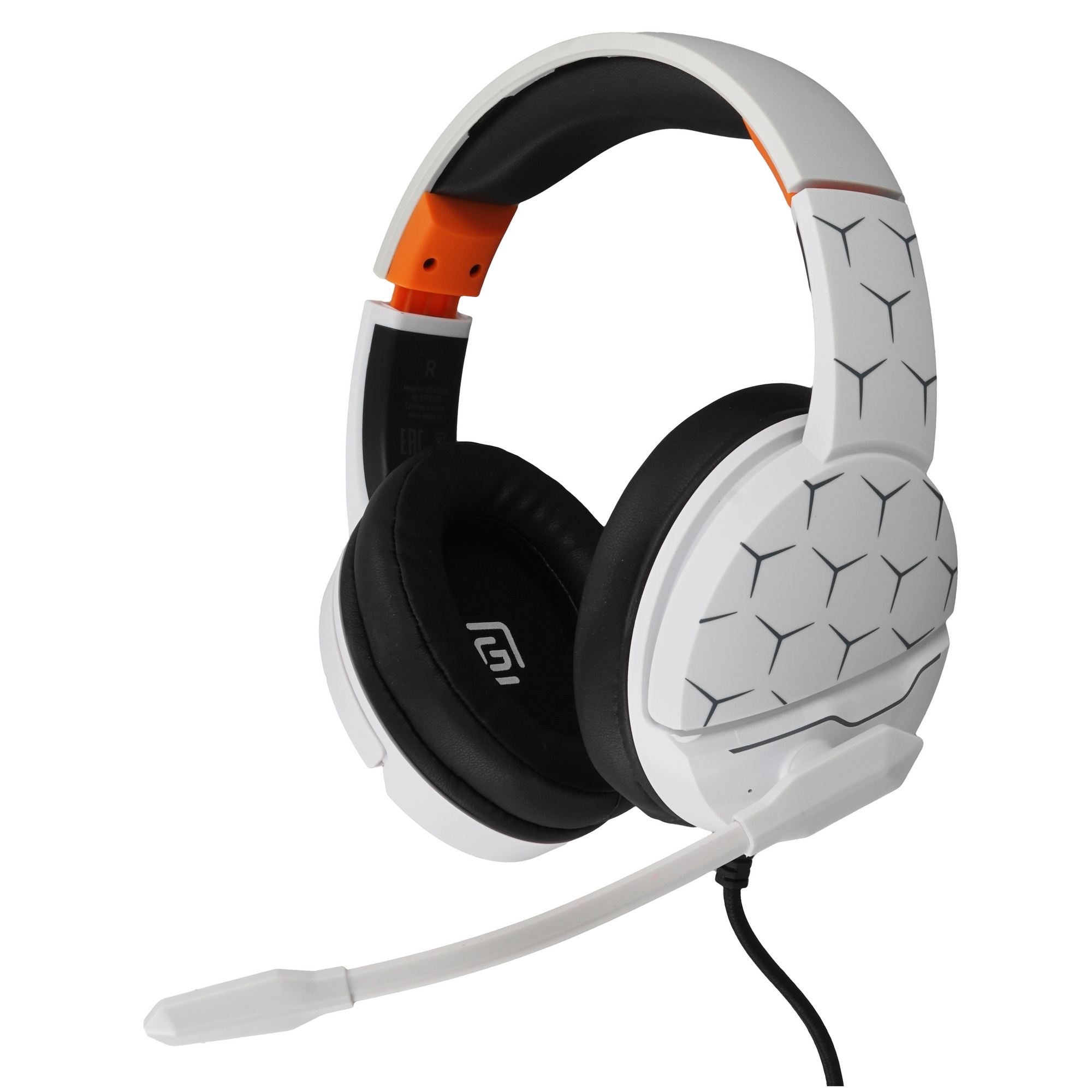 Наушники с микрофоном Оклик HS-L710G белый/черный