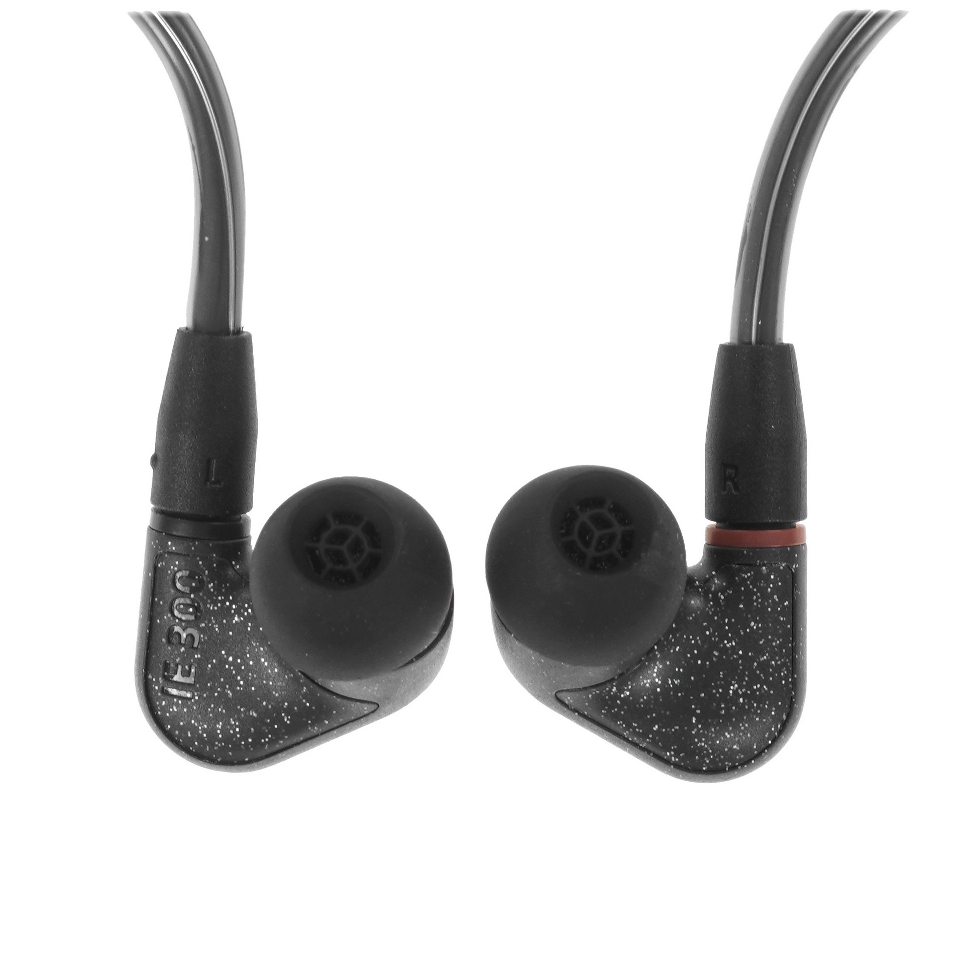 Наушники вкладыши Sennheiser IE 300 1.25м черный проводные крепление за ухом (509104)