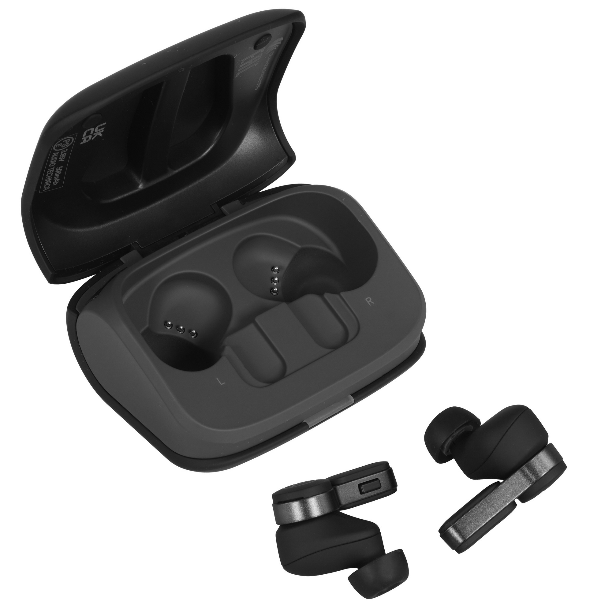 Гарнитура внутриканальные Audio-Technica ATH-TWX7 черный беспроводные bluetooth в ушной раковине (AT