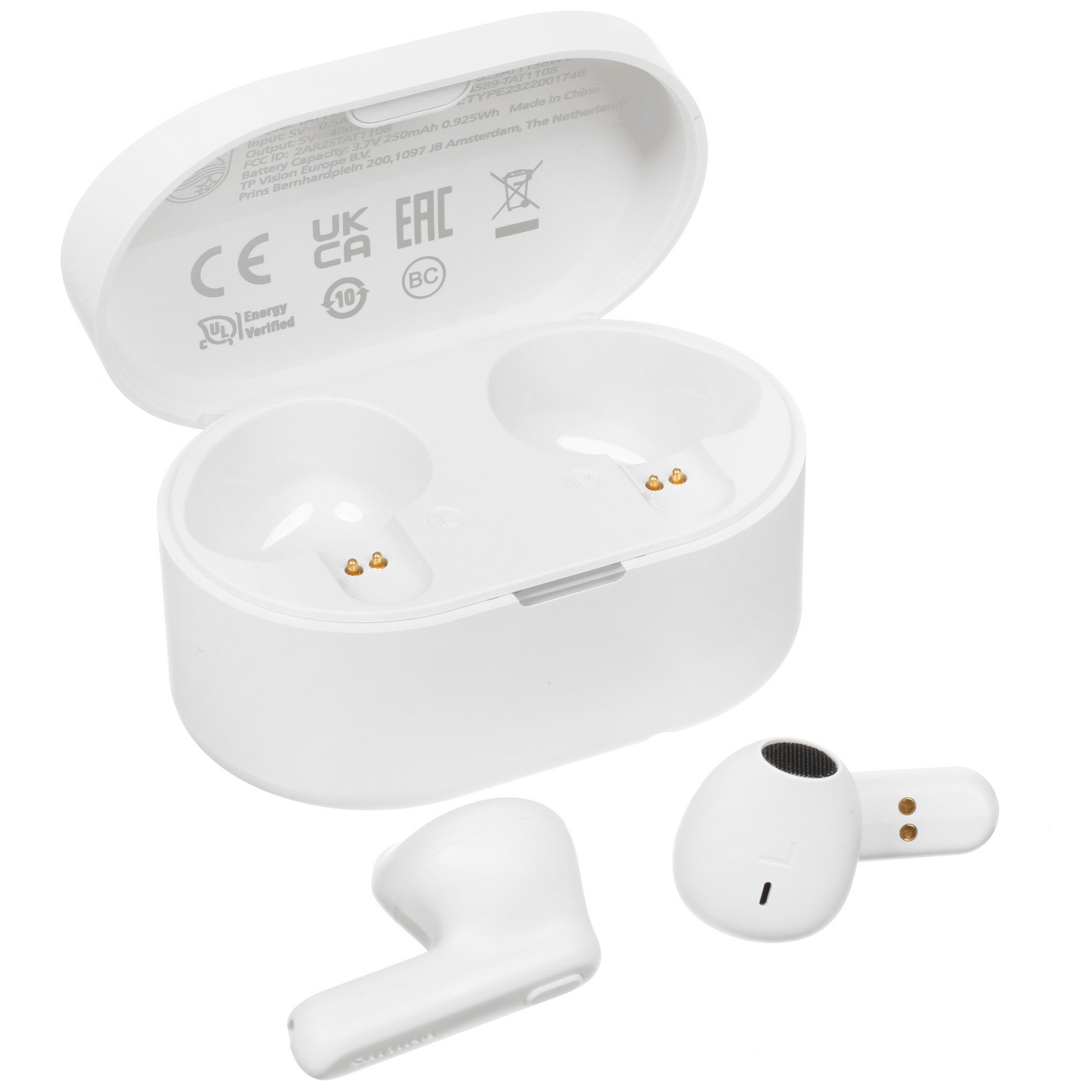Гарнитура внутриканальные Philips TAT1138WT/00 белый беспроводные bluetooth в ушной раковине