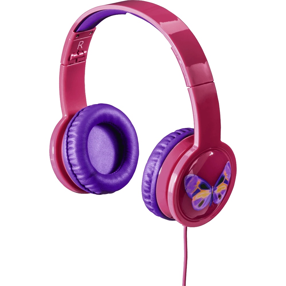 Наушники мониторы Hama Blink`n Kids 1.2м розовый проводные (оголовье)