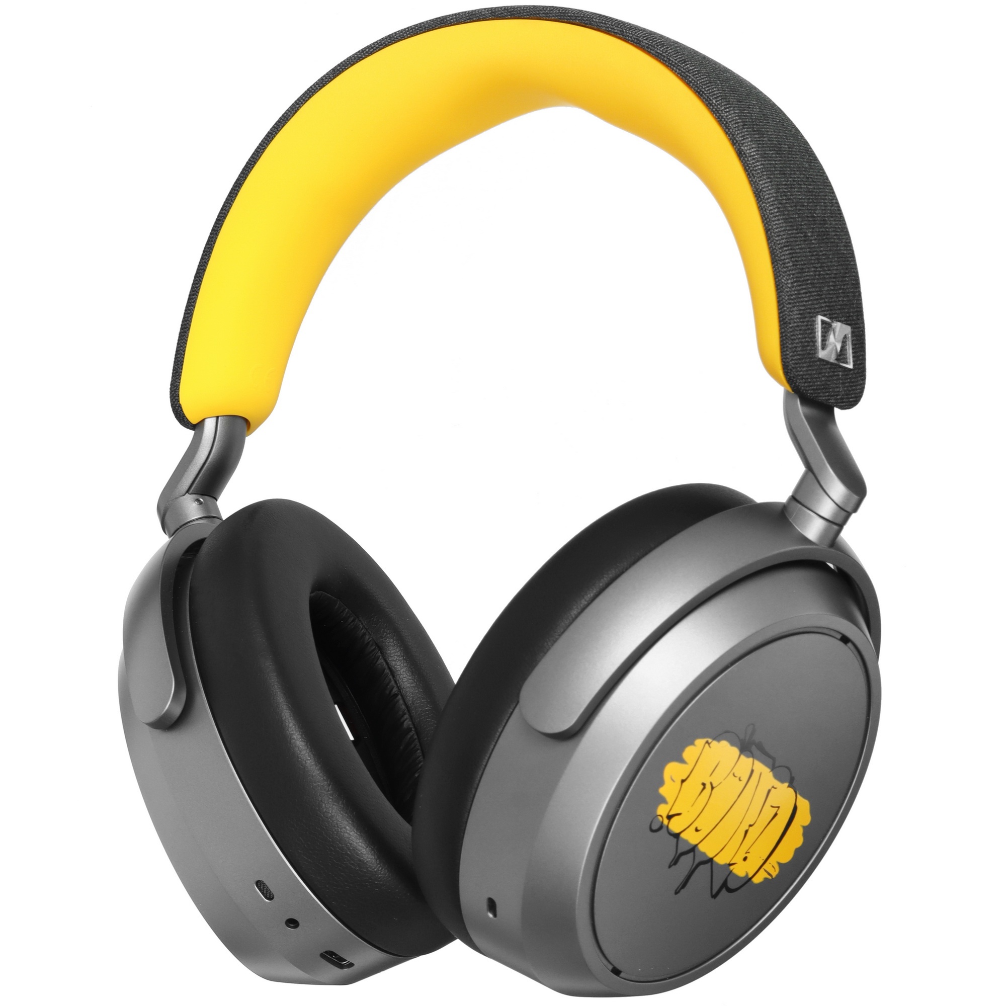 Беспроводные/проводные наушники Sennheiser Momentum 4 Wireless 80th Anniversary черный/желтый, полно