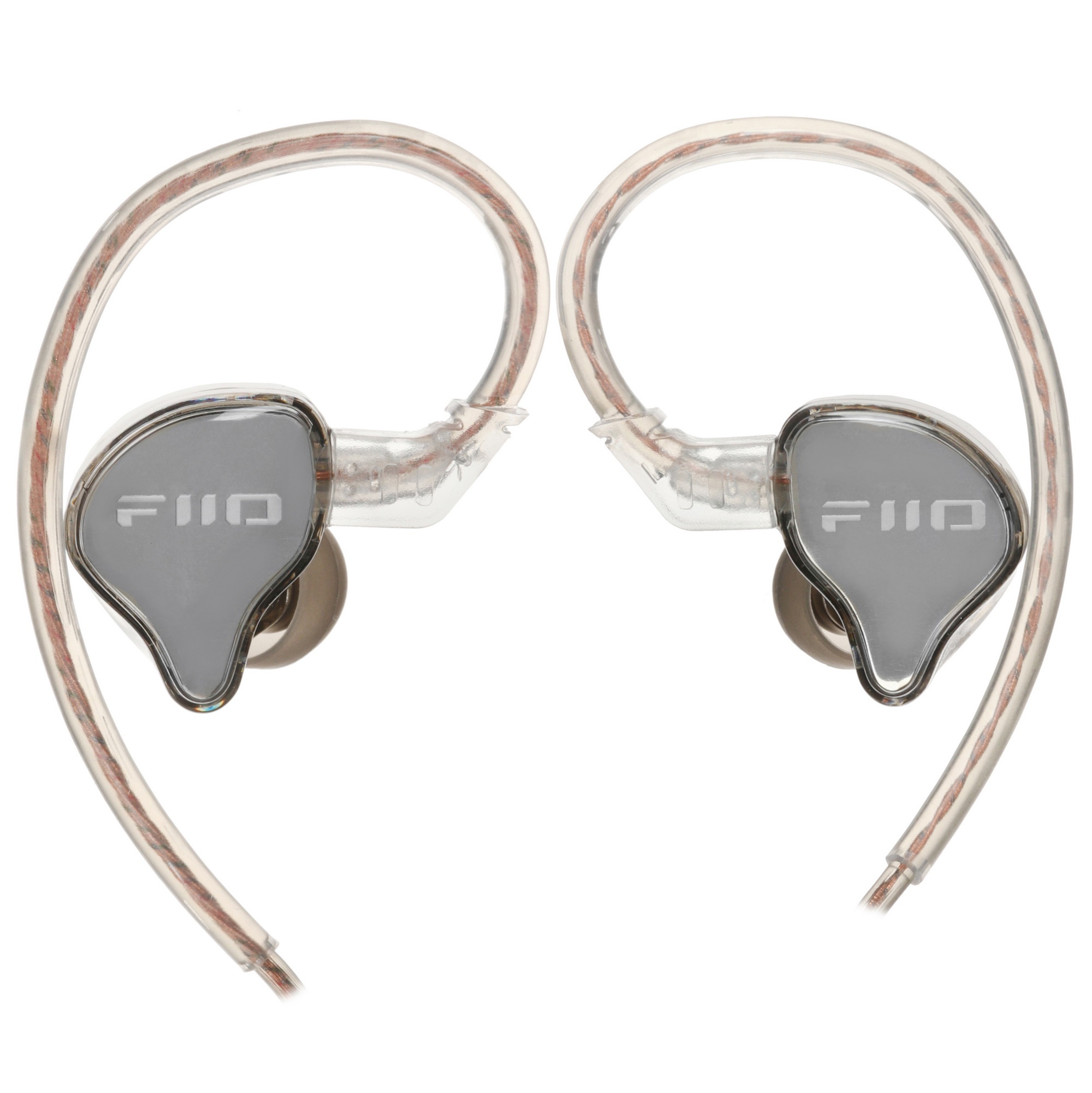 Гарнитура внутриканальные Fiio JD10 Type C 1.2м прозрачный/черный проводные крепление за ухом (80004