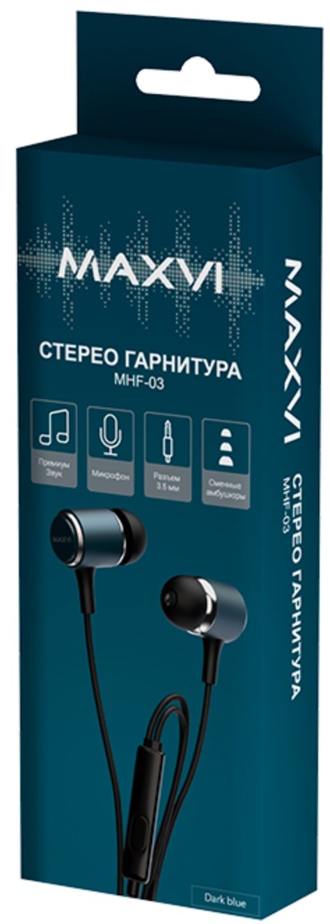 Стереогарнитура Maxvi MHF-03 темно-синий