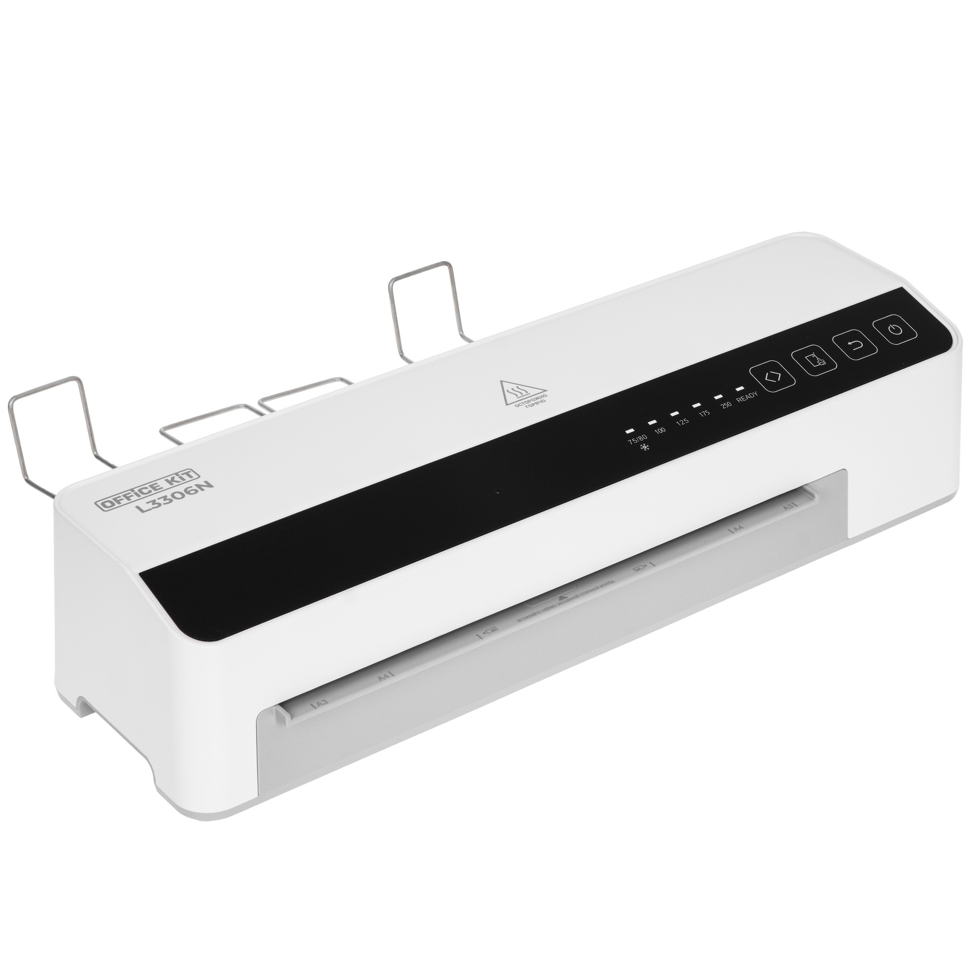 Ламинатор Office Kit L3306N белый/черный A3 (75-250мкм) 100см/мин (6вал.) хол.лам. лам.фото реверс