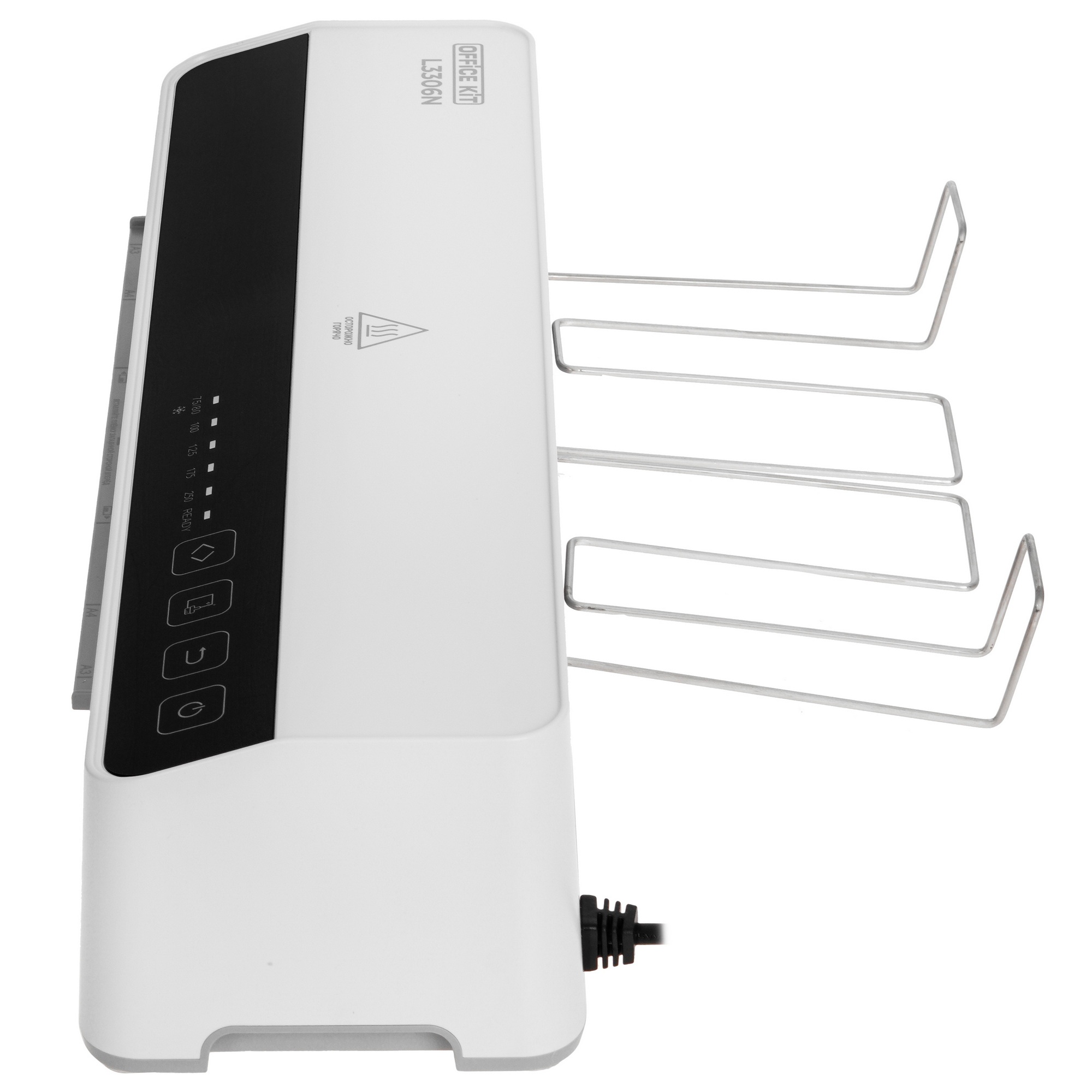 Ламинатор Office Kit L3306N белый/черный A3 (75-250мкм) 100см/мин (6вал.) хол.лам. лам.фото реверс