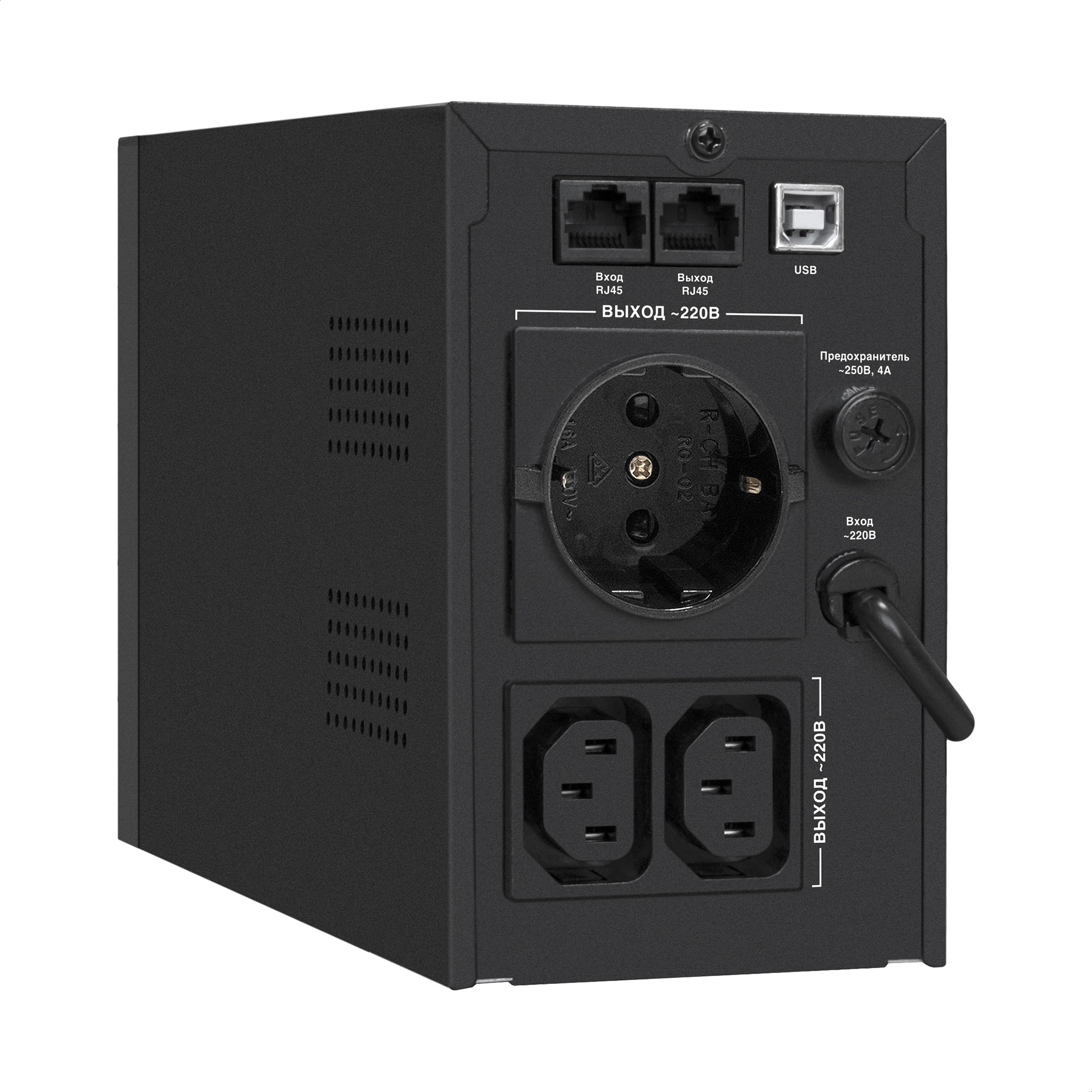 ИБП ExeGate SpecialPro UNB-1000.LED.AVR.1SH.2C13.RJ.USB (1000VA/550W, LED, AVR,1*Schuko+2*C13, RJ45/11,USB, батарея 12V 9Ah, металлический корпус, Black)