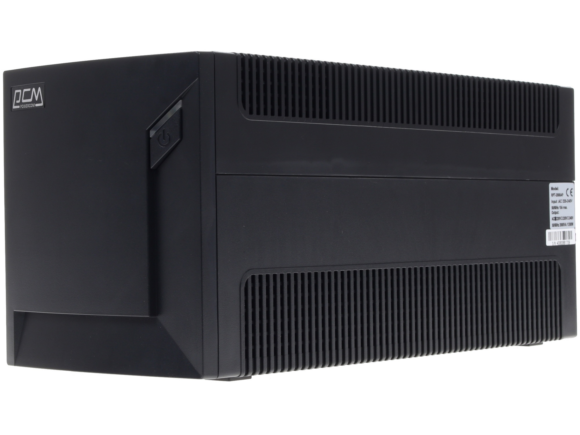 Источник бесперебойного питания Powercom Raptor, Line-Interactive, 2000VA/1200W, Tower, 6*IEC320-C13, USB (295843)