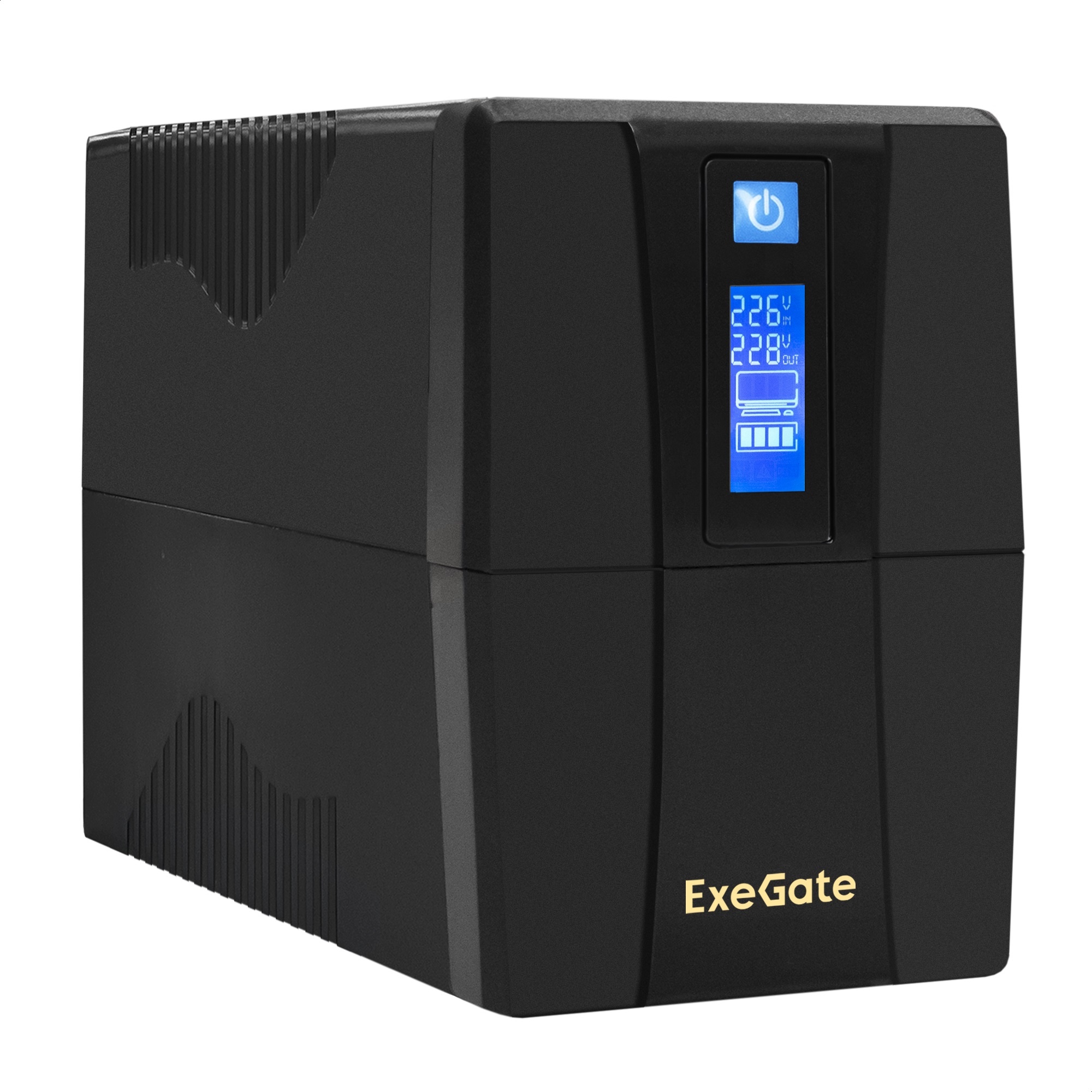 ИБП ExeGate SpecialPro Smart LLB-1000.LCD.AVR.2SH.RJ.USB (1000VA/550W, LCD, AVR, 2*Schuko,RJ45/11,USB, Black)