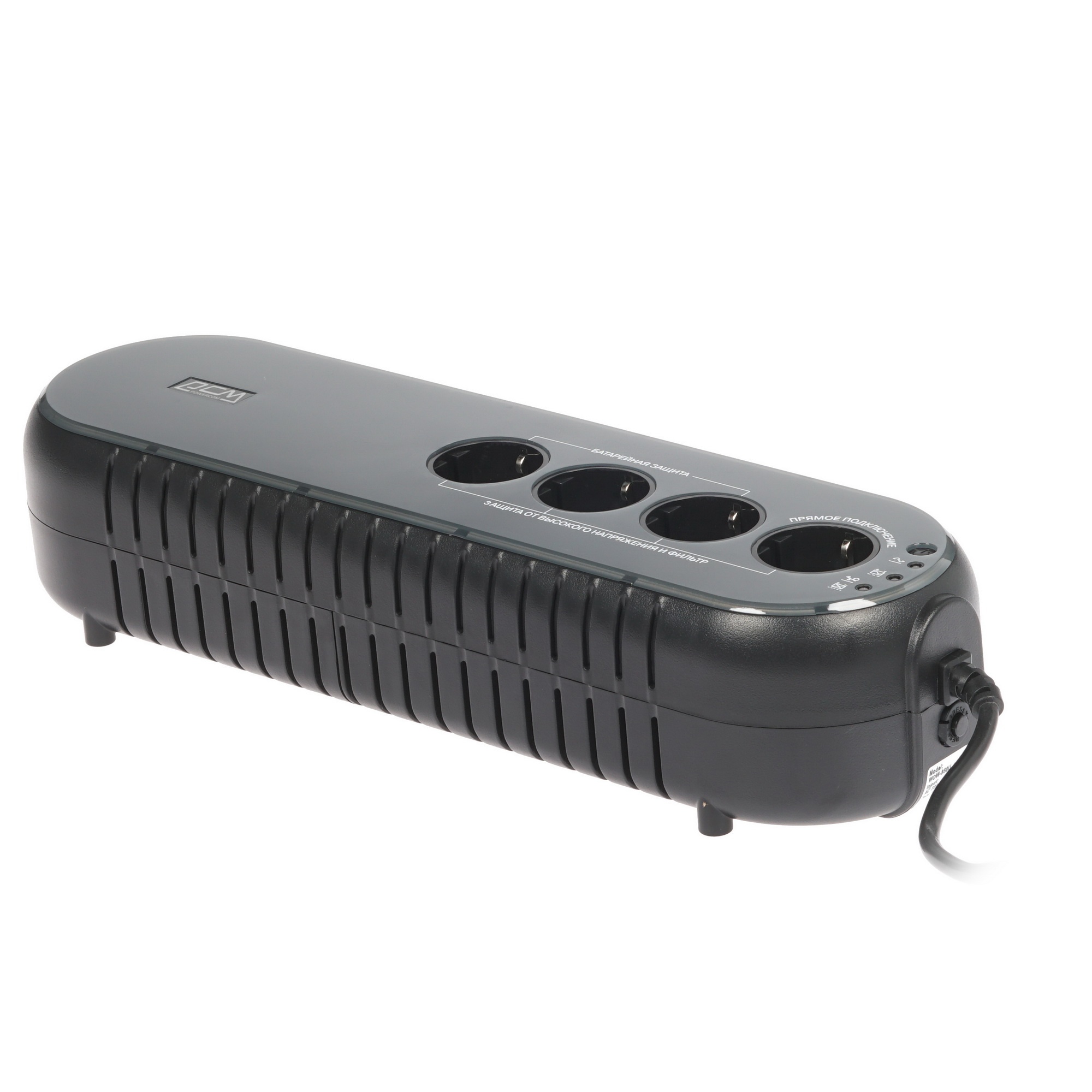 Источник бесперебойного питания Powercom Back-UPS WOW, OffLine, 850VA/425W, Tower, 4xSchuko outlets(1 Surge & 3 batt), USB (78234)