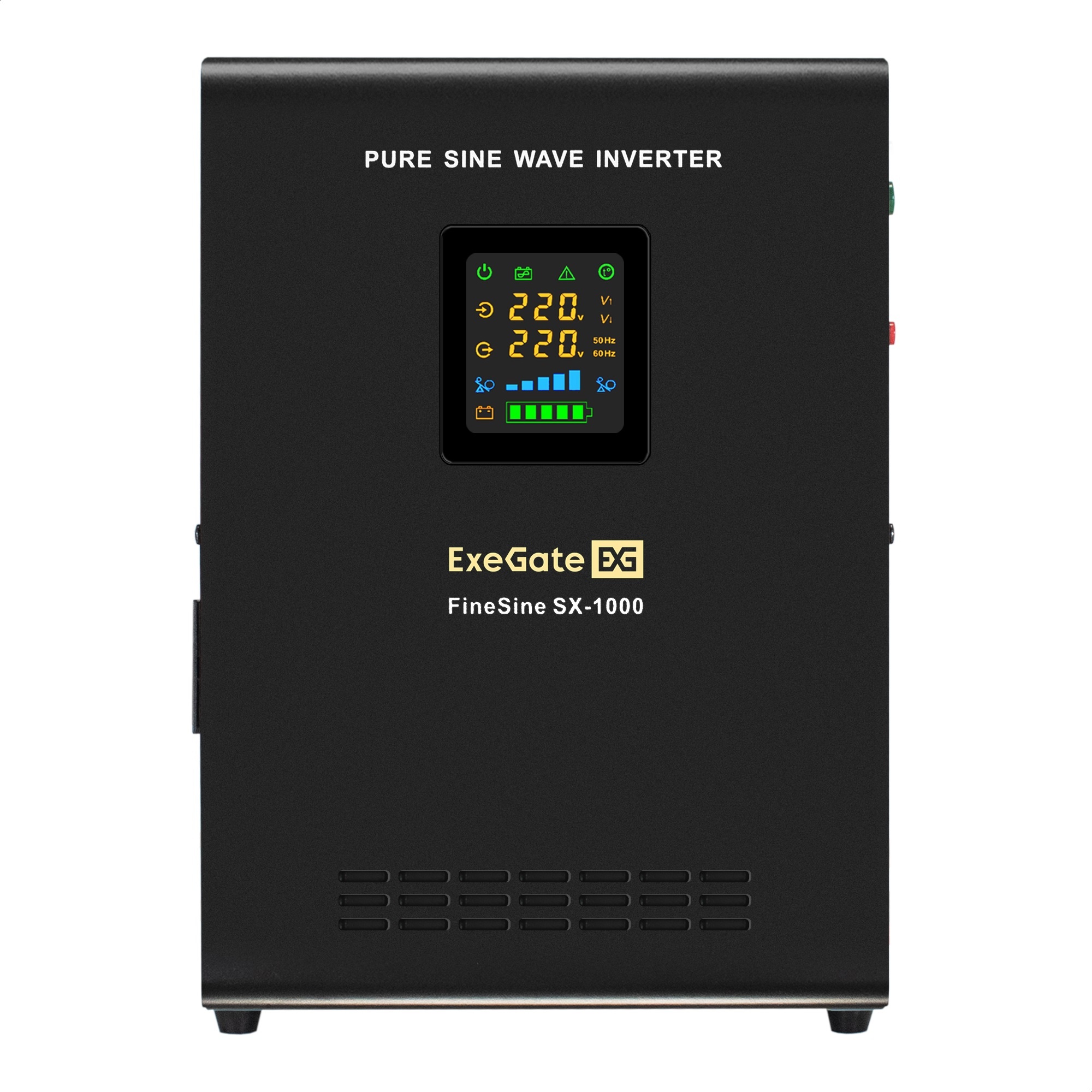 Комплект ИБП ExeGate FineSine SX-1000.LCD.AVR.2SH + Батарея 120Aч, 1 шт. (ИБП  + АКБ , 1шт.)