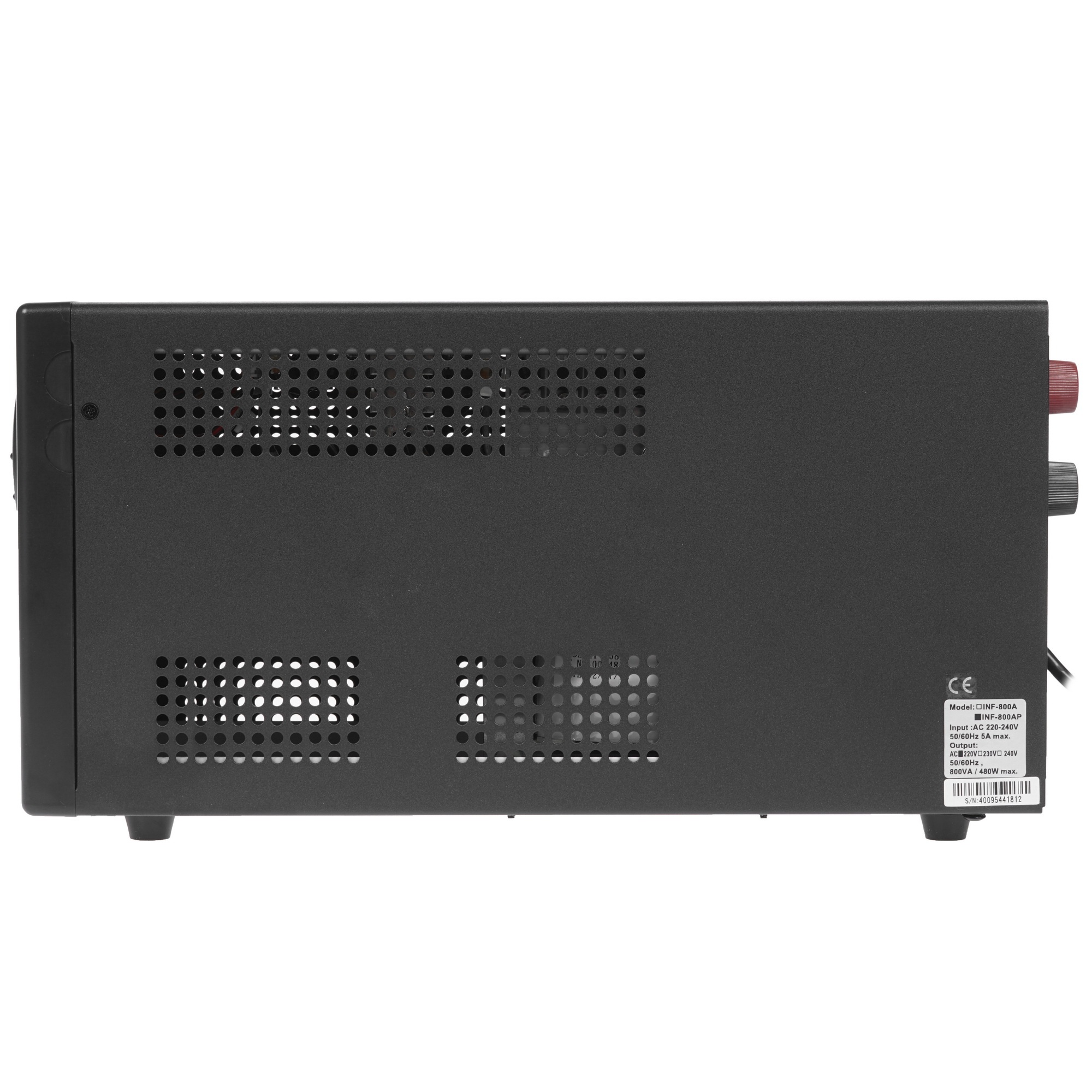Источник бесперебойного питания Powercom Infinity, Line-Interactive, 800VA/480W, Tower, 2xSchuko, LCD, USB, без встроенных батарей (314809)