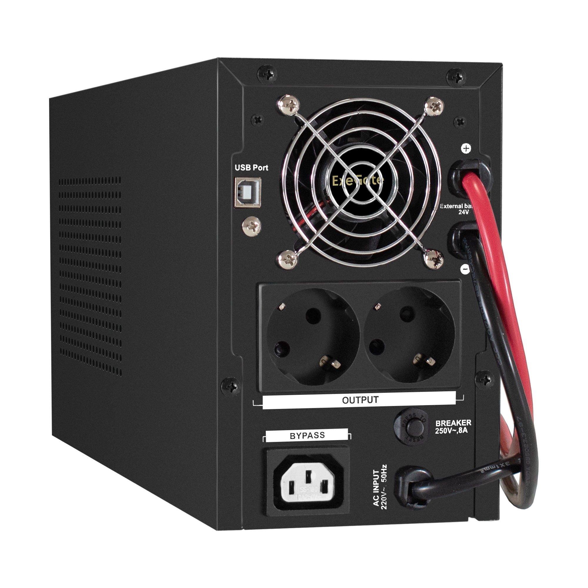 Комплект ИБП ExeGate SineTower SZ-1500.LCD.AVR.2SH.1C13.USB + Батарея 55Aч, 2 шт. (ИБП  + АКБ , 2шт.)